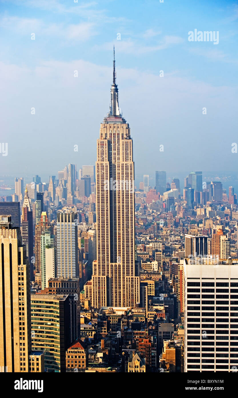 El Empire State Building, vista aérea Foto de stock