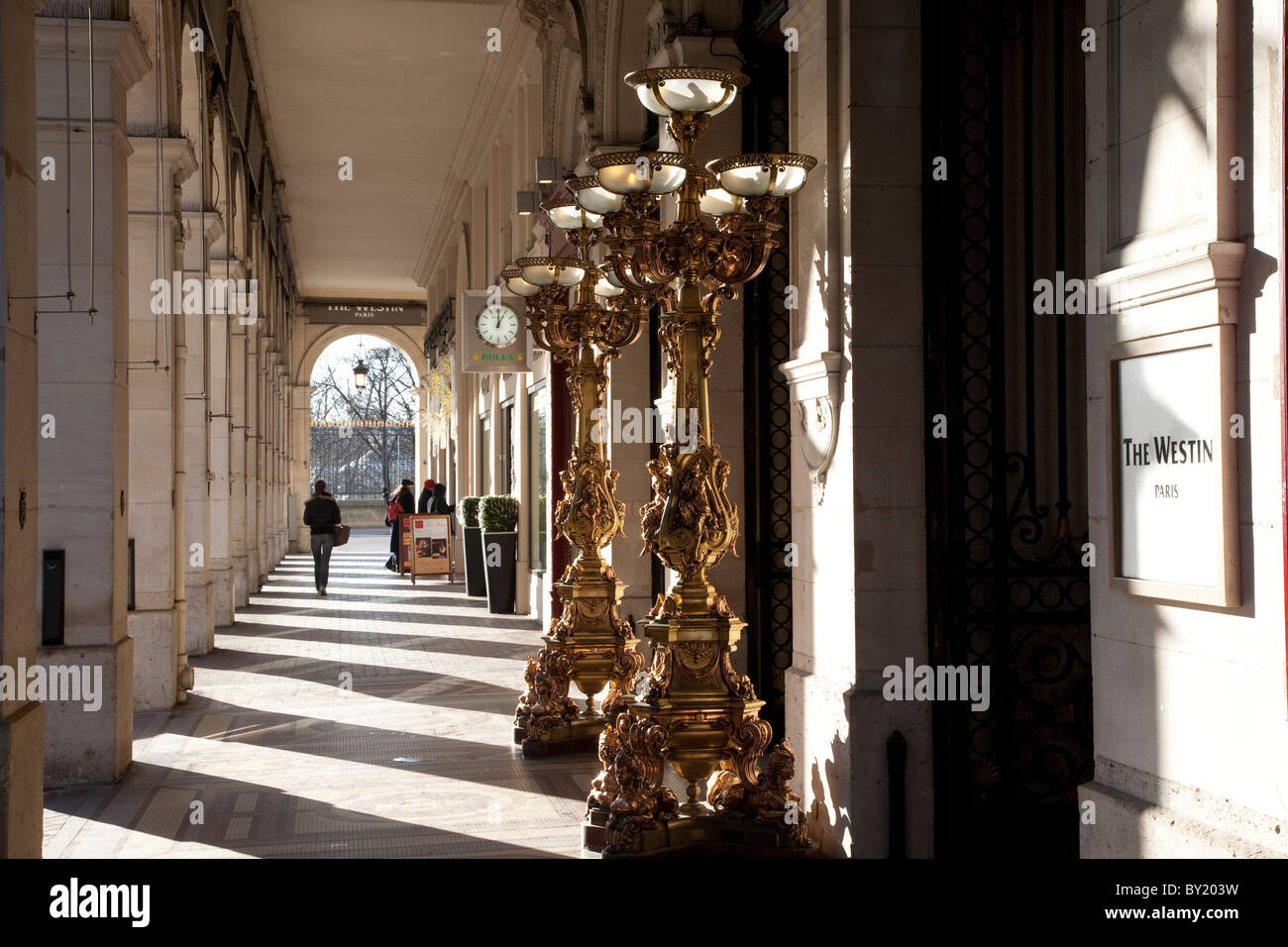 El Westin Hotel en Castiglione Street, París, Francia Foto de stock