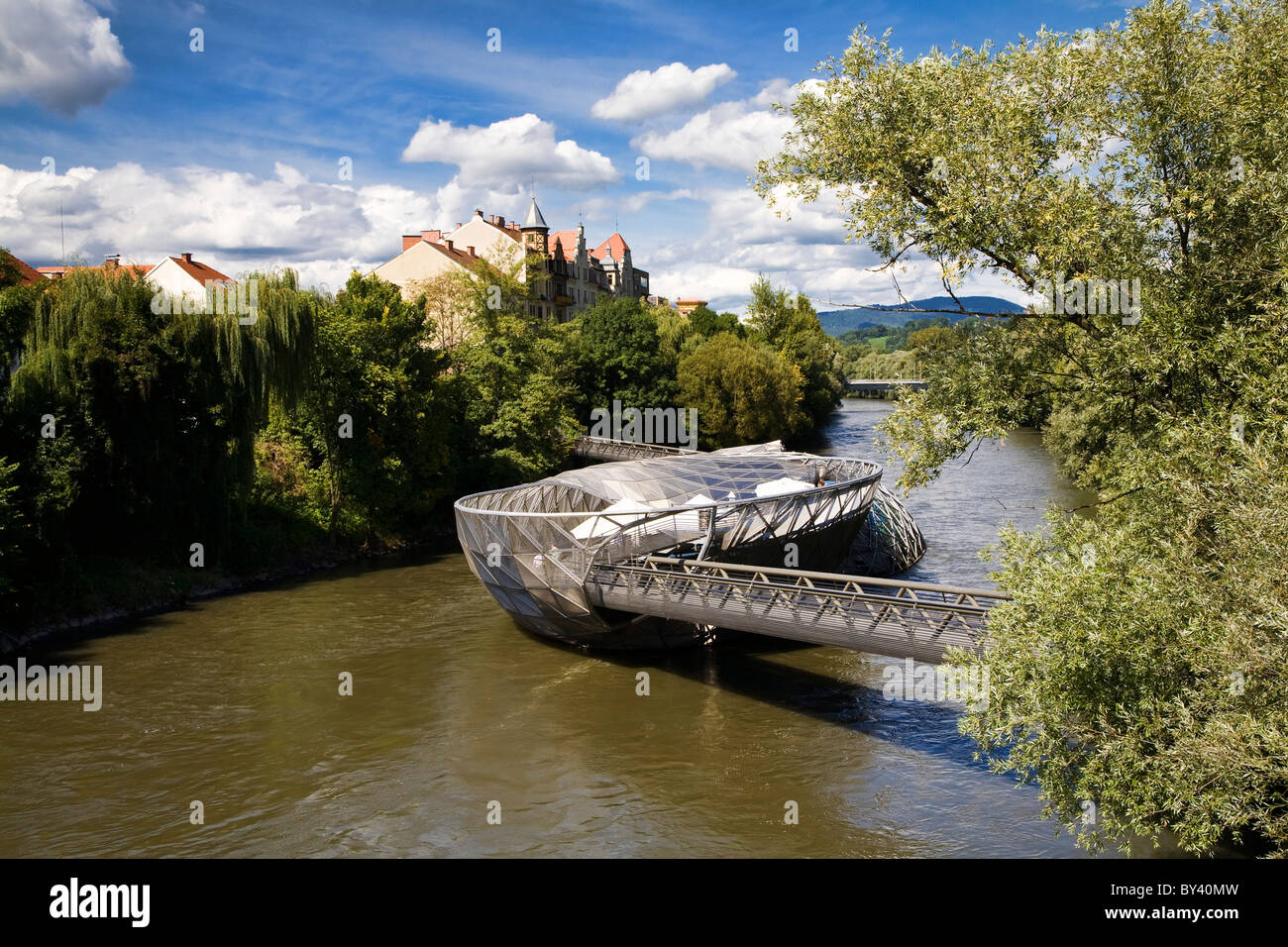 Isla del río Mur (Murinsel), Graz, Austria Fotografía de stock Alamy