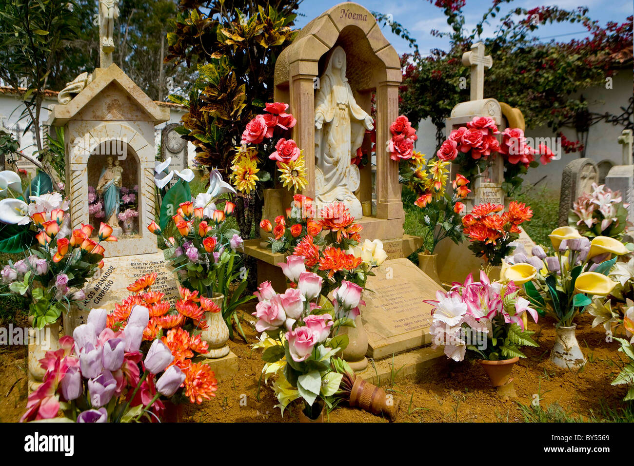 Cementerio de Barichara, Santander, Colombia Foto de stock