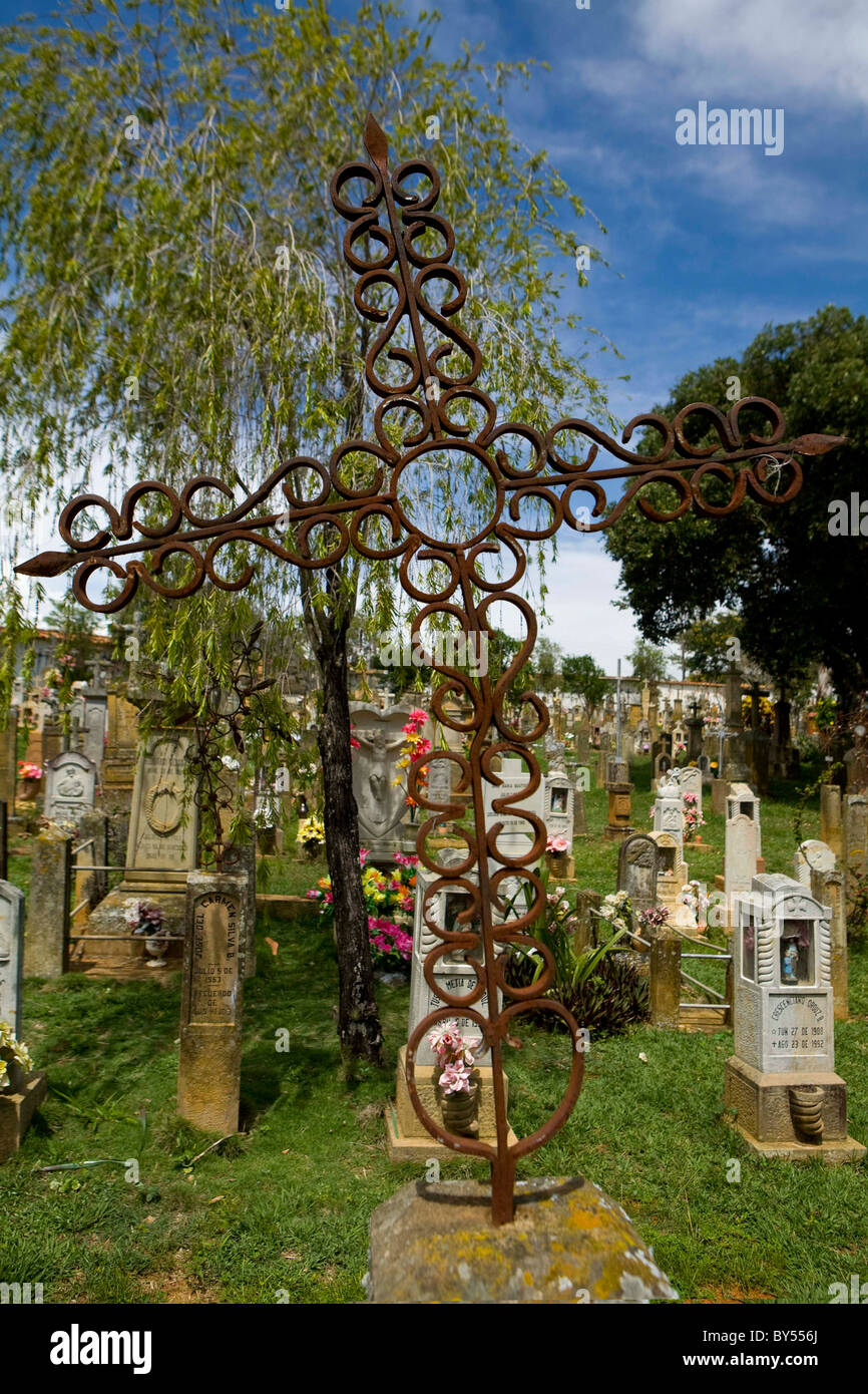 Cementerio de Barichara, Santander, Colombia Foto de stock