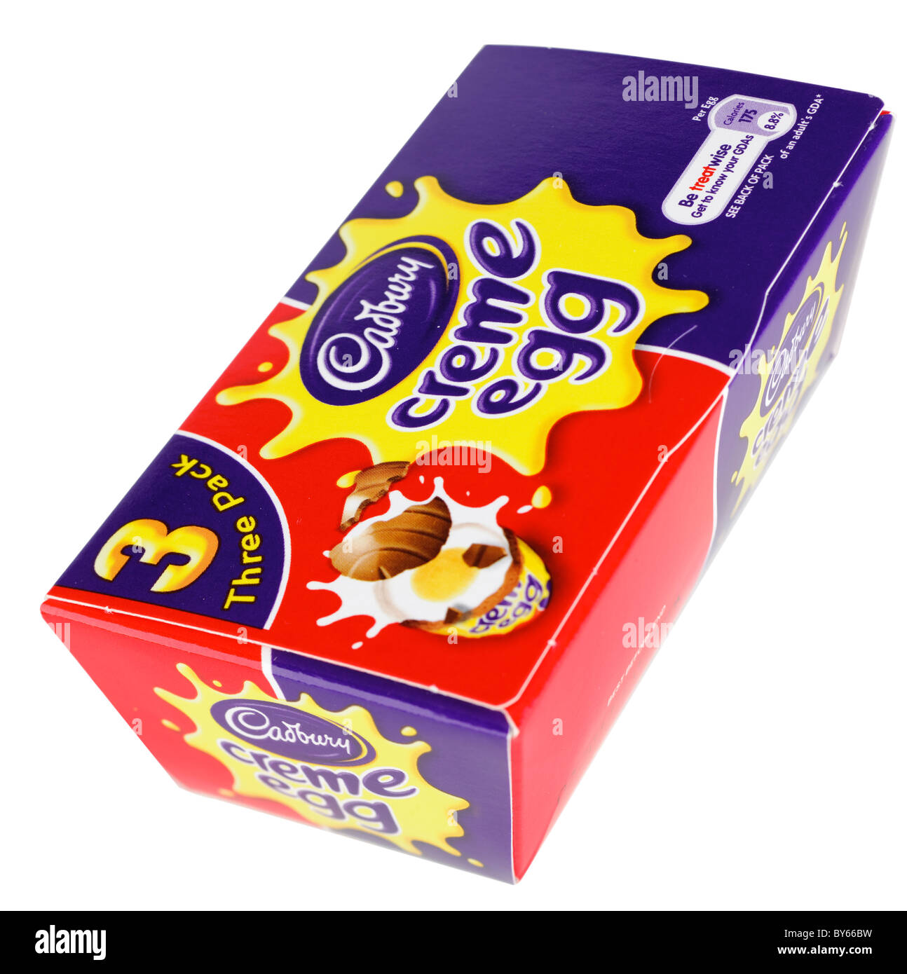 Caja de tres Cadbury's creme huevos Foto de stock