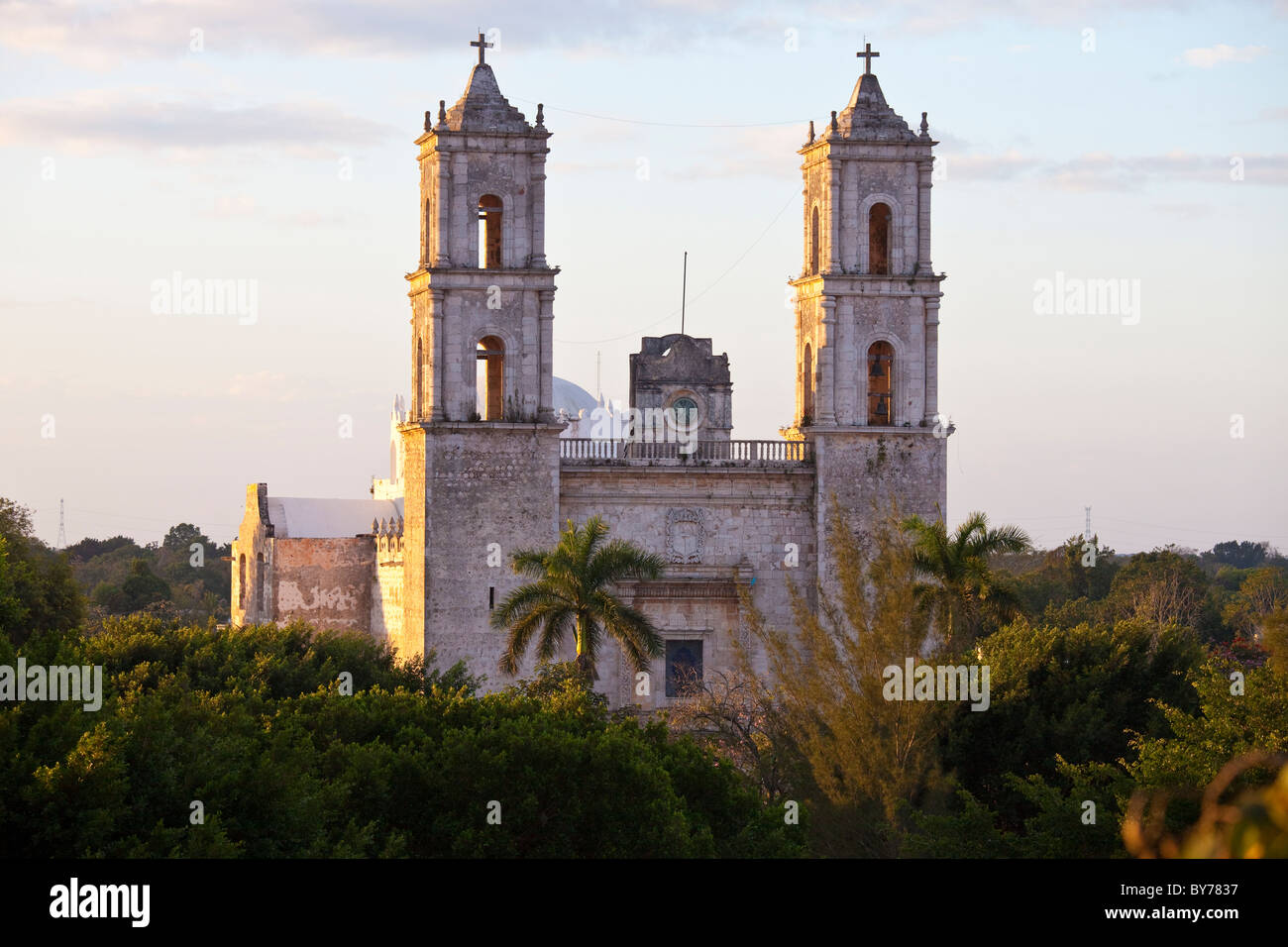 Catedral de San Gervasio, Valladolid, Yucatán, México. Foto de stock