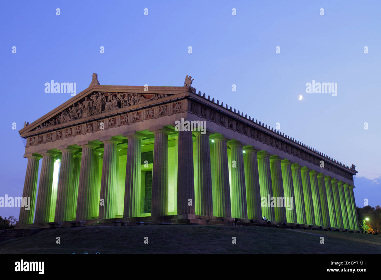 Tennessee Nashville,Centennial Park,Parthenon,1897,edificio histórico,museo,griego,athena,arquitectura clásica,réplica a escala completa,re creación,columna, Foto de stock