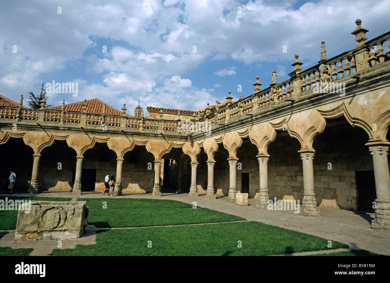 Patio de la Universidad de Salamanca, Salamanca, España. Foto de stock