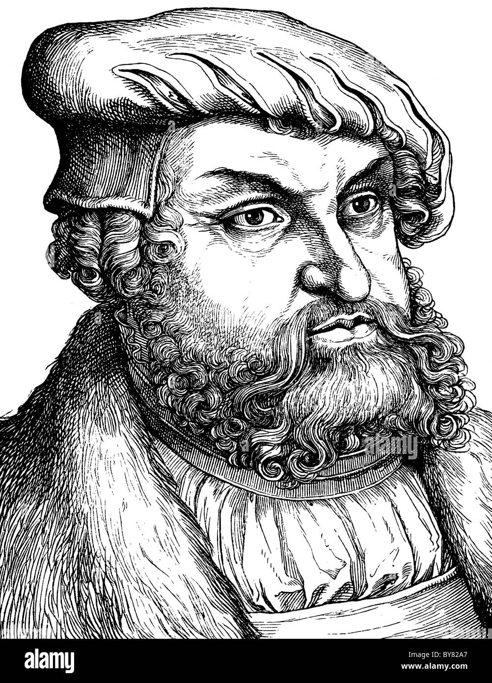 Imagen digital remasterizada de Johann, Herzog und Kurfürst zu Sachsen, der Beständige, 1468-1532 Foto de stock