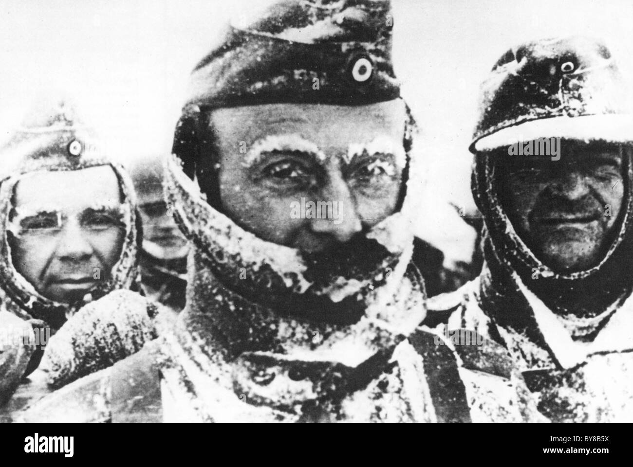 Operación BARBAROSSA - alemán presos que los efectos del invierno ruso en la ofensiva de 1942 Foto de stock
