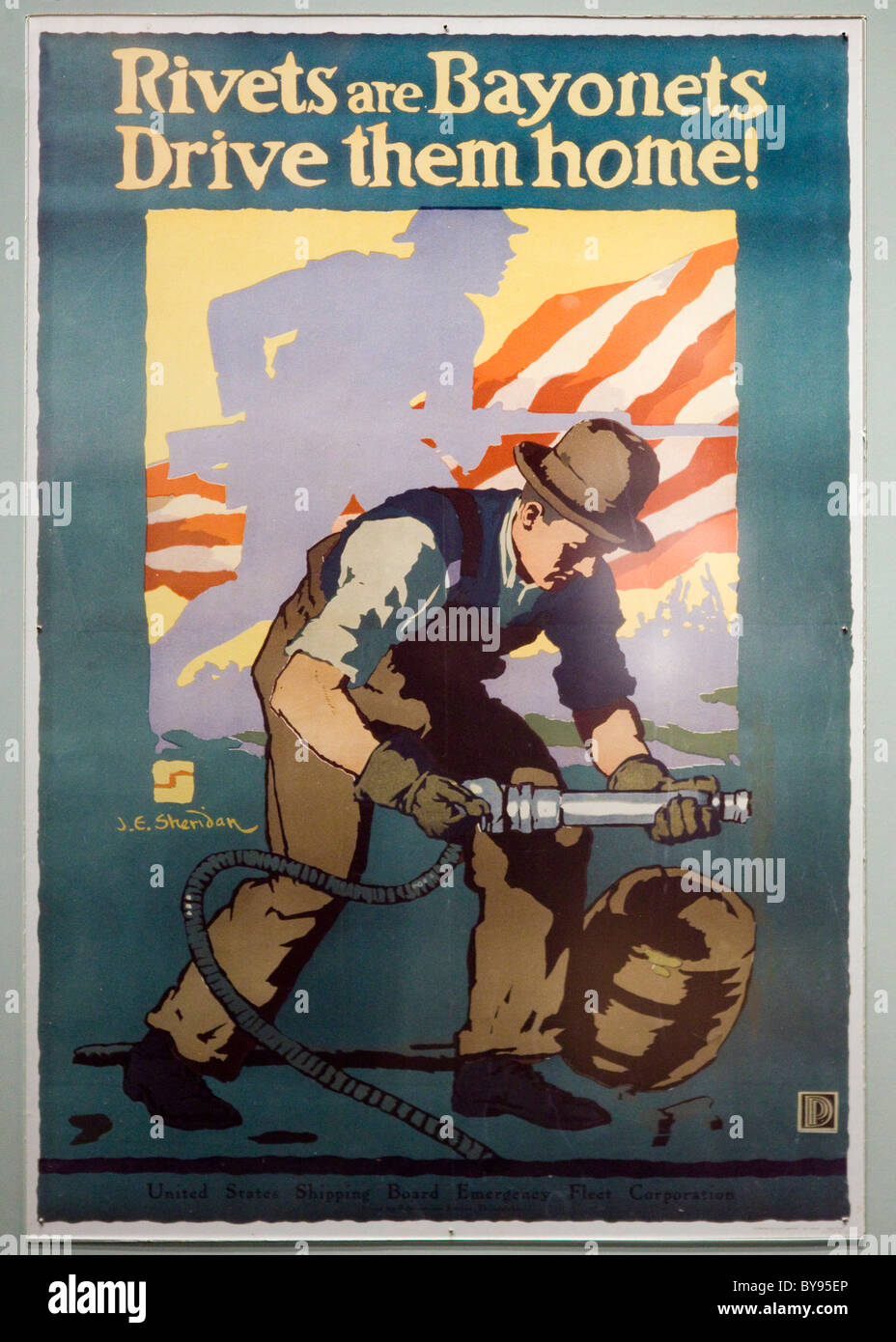 Nosotros Envíos Junta flota emergencia Corporation poster - EE.UU. Foto de stock