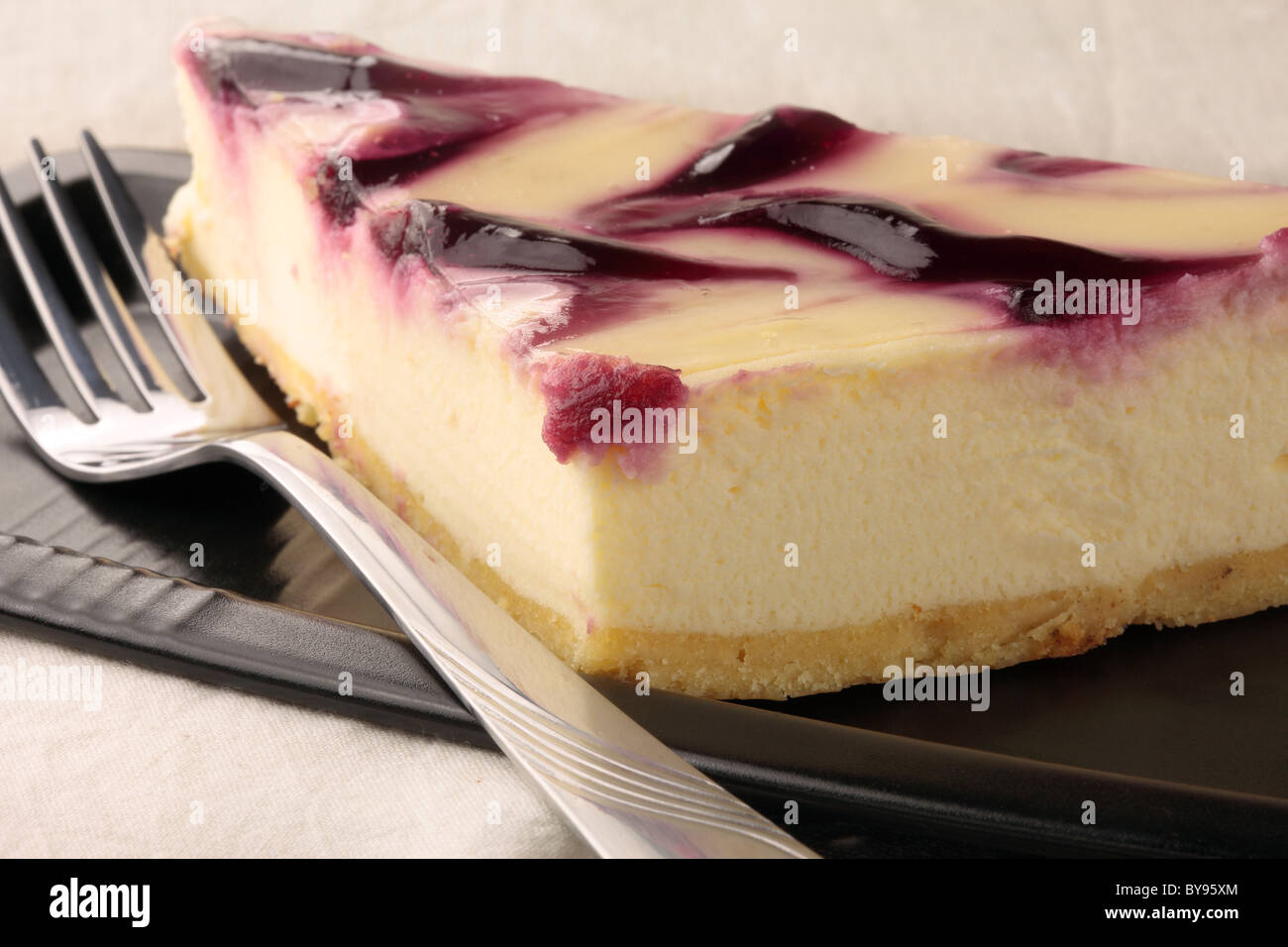 Cheesecake de cerezas Foto de stock