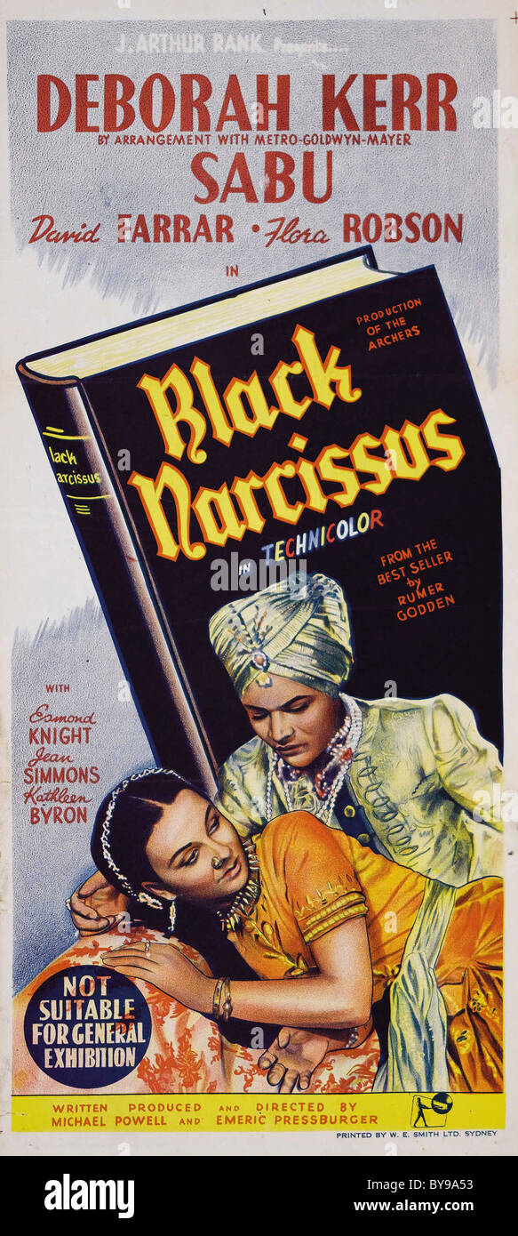 Narciso negro Año : 1947 : El director británico Michael Powell, Emeric Pressburger póster de película Foto de stock