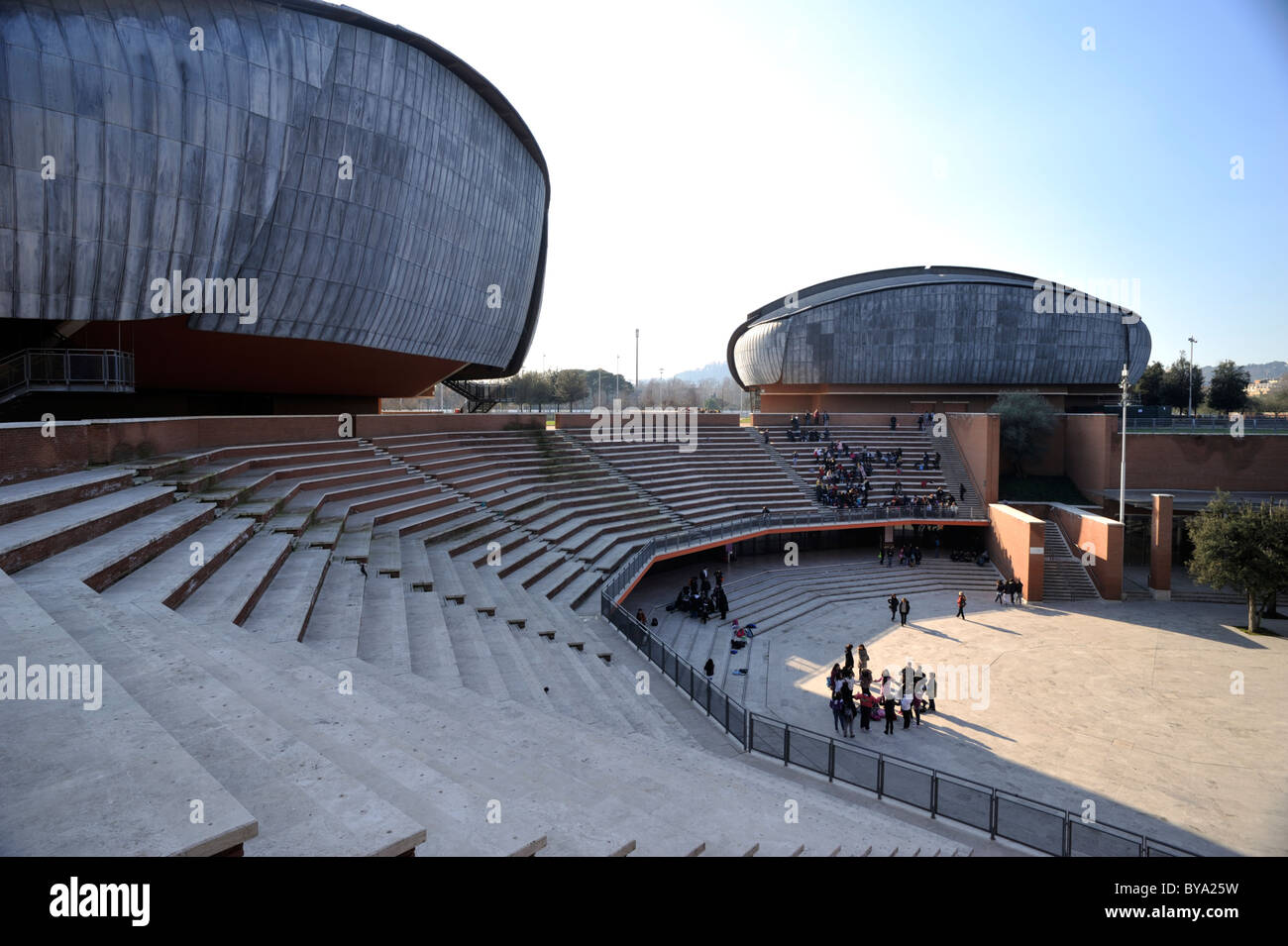 Italia, Roma, el auditorio Parco della Musica, el arquitecto Renzo Piano Foto de stock