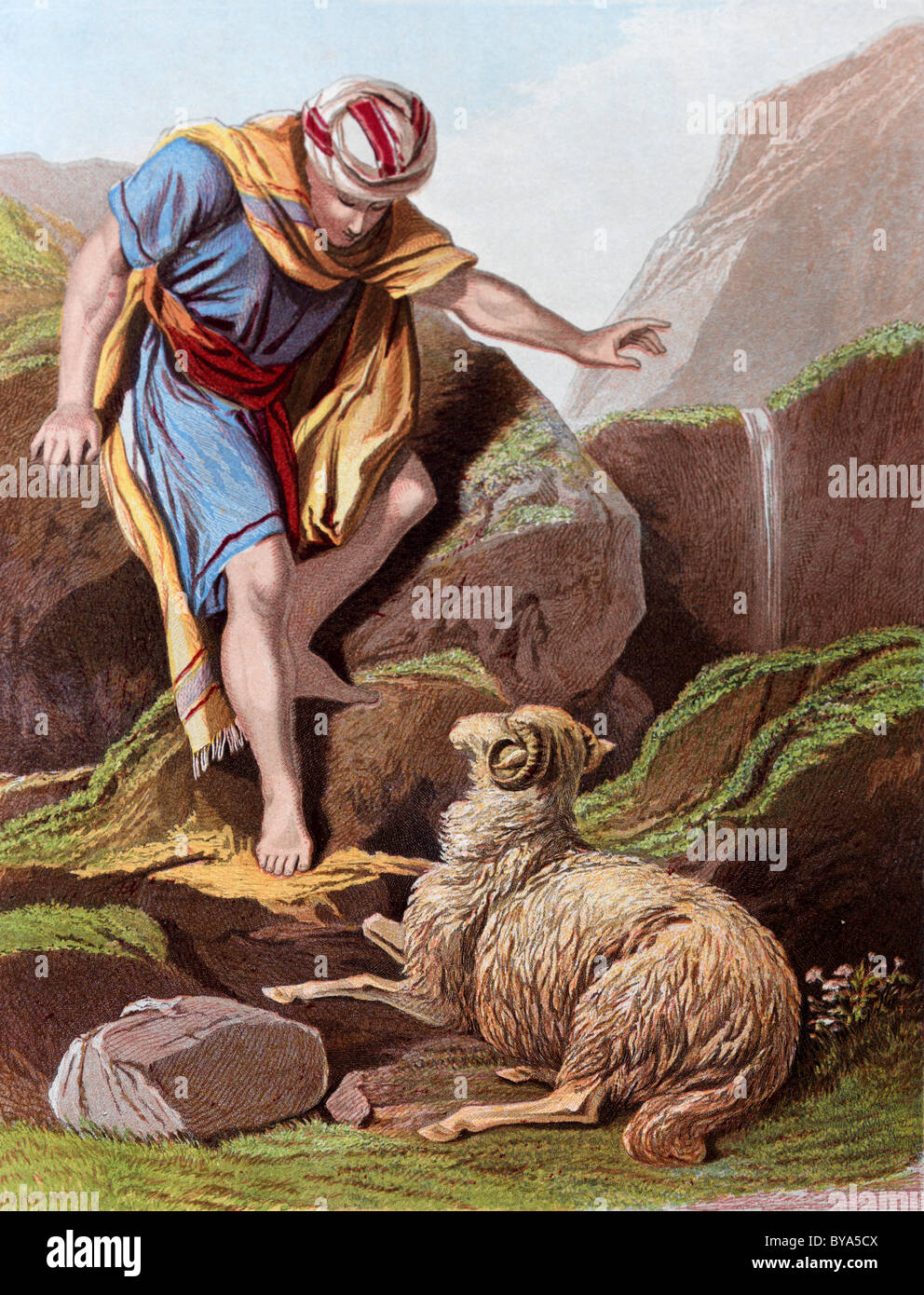 Historias Bíblicas ilustración del pastor encontrar la oveja perdida Fotografía de stock Alamy Historias Bíblicas ilustración del pastor encontrar la oveja perdida Fotografía de stock Alamy