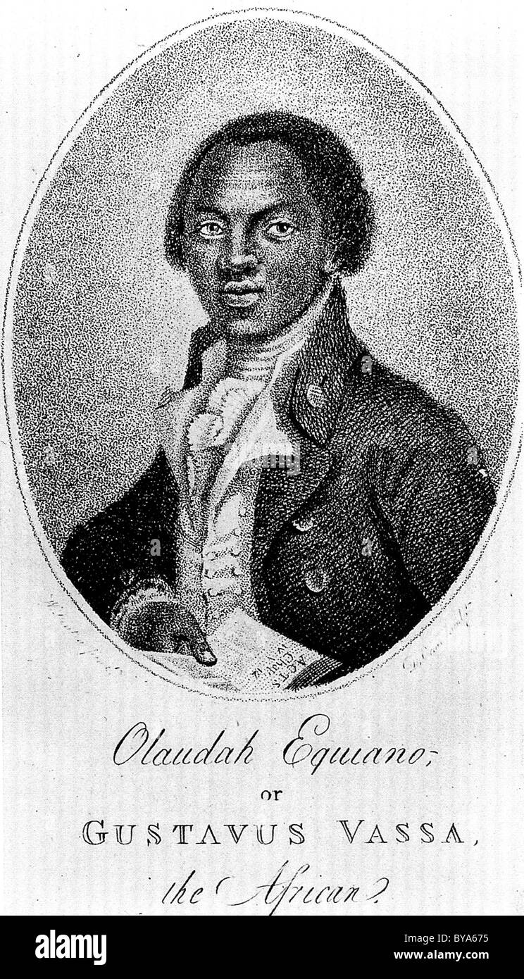 OLAUDAH EQUIANO (c 1745-1797), nacido en lo que ahora es Nigeria,su autobiografía fuertemente influenciadas por la abolición del comercio de esclavos Foto de stock