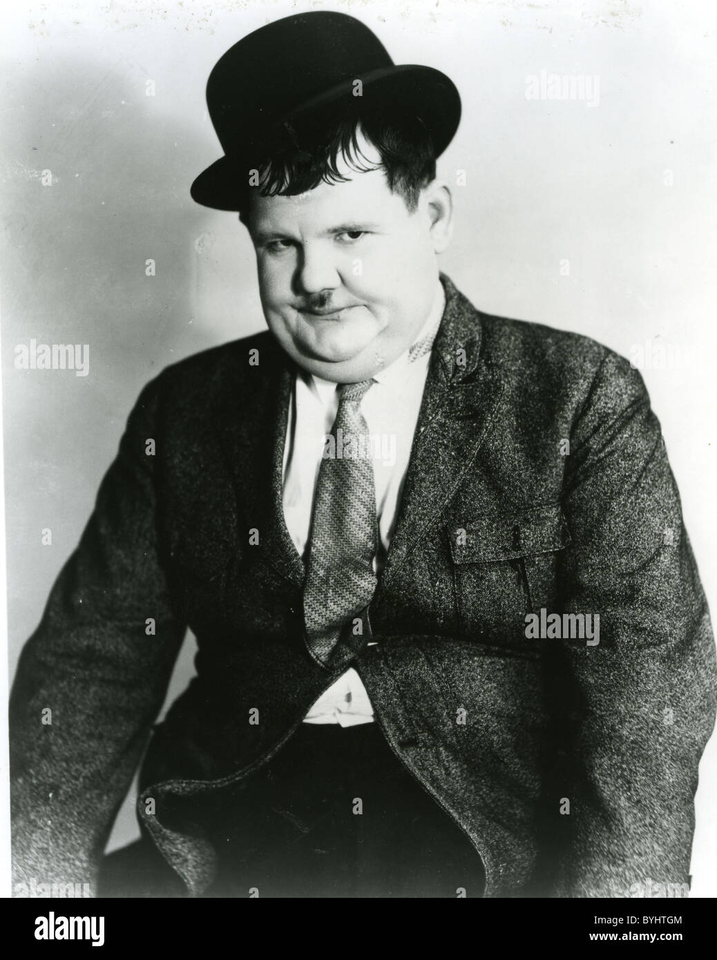 OLIVER HARDY (1892-1957), actor cómico estadounidense que trabajó con Stan Laurel Foto de stock