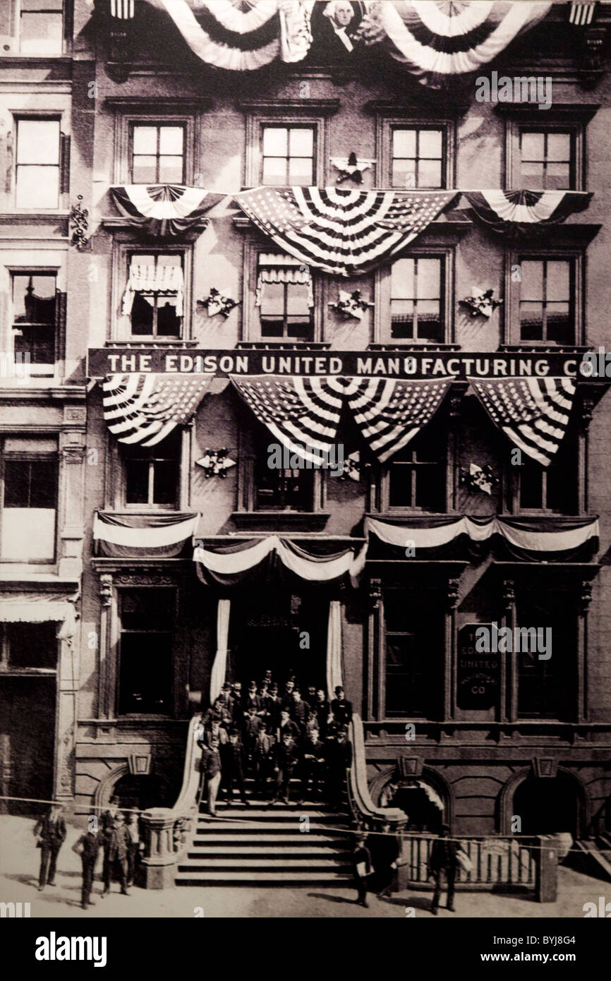 A finales del siglo xix, imagen de la Edison Manufacturing Company edificio unidos Foto de stock