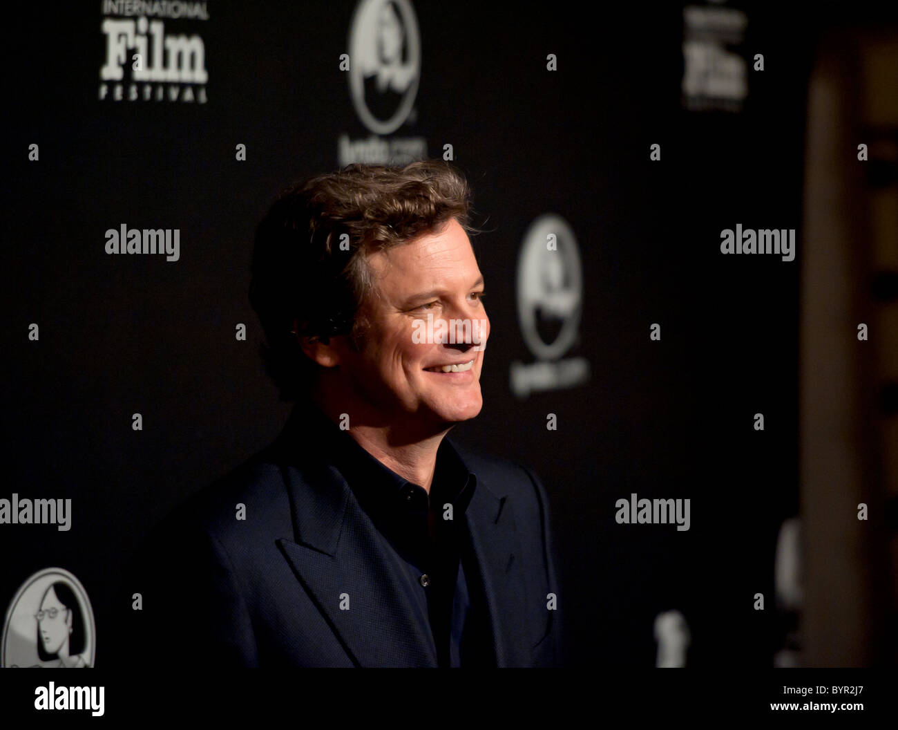 Nominado al Oscar al Mejor Actor, Colin Firth, sobre la alfombra roja Foto de stock
