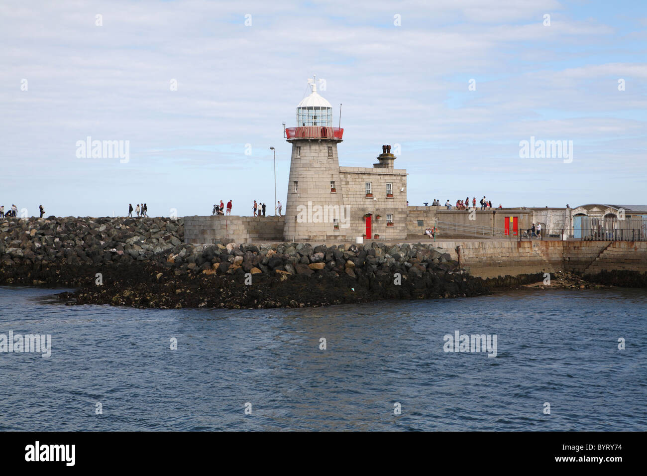 Howth Harbor Lighthouse Foto de stock