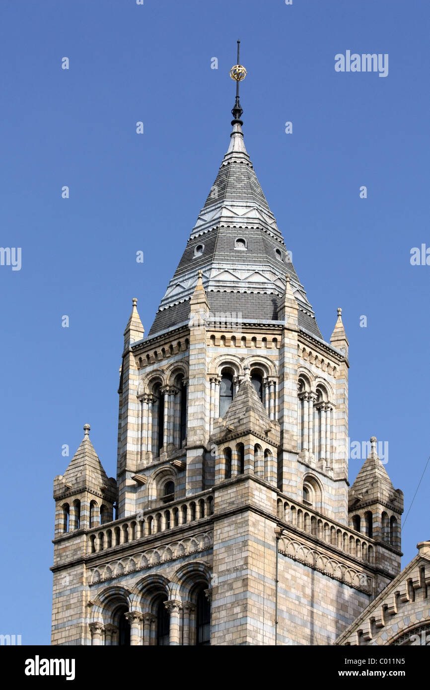 Museo de Historia Natural de Londres cerca de torre Foto de stock