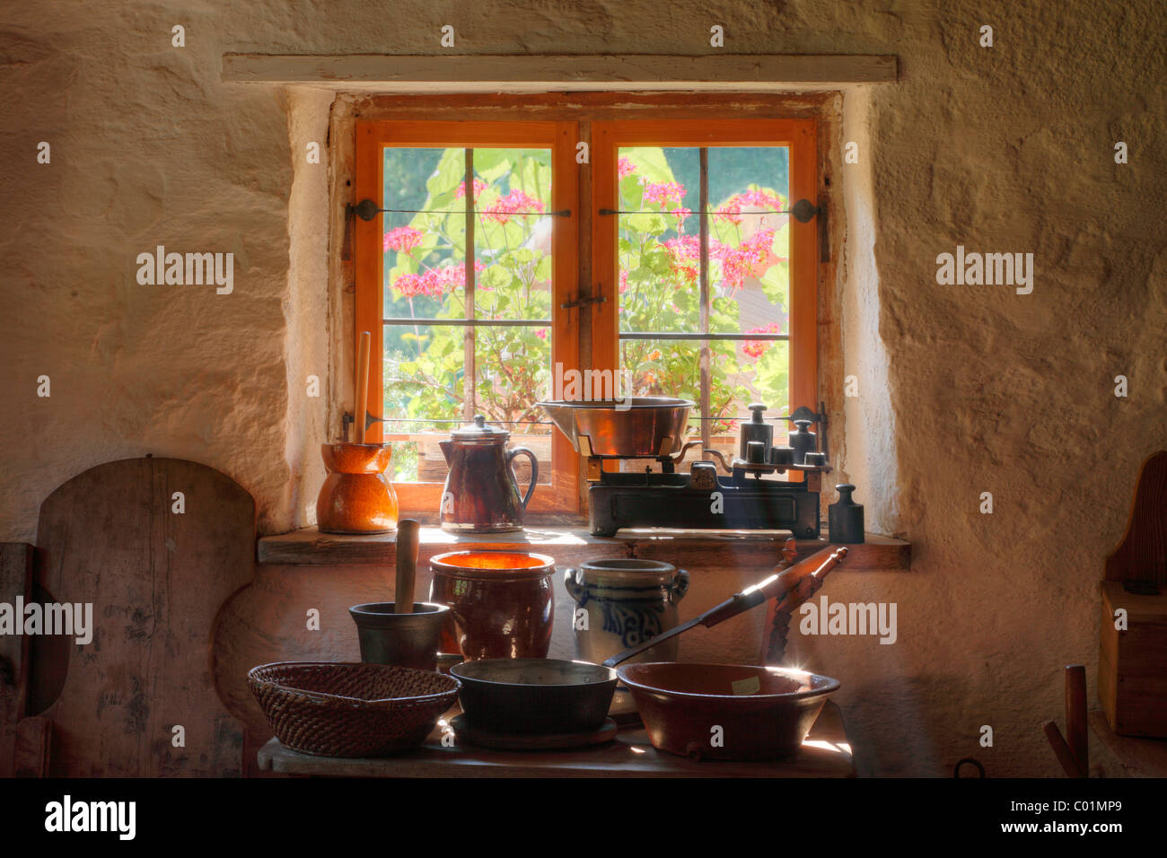 Aparatos de cocina en la granja, Markus Wasmeier Lukashof Granja y