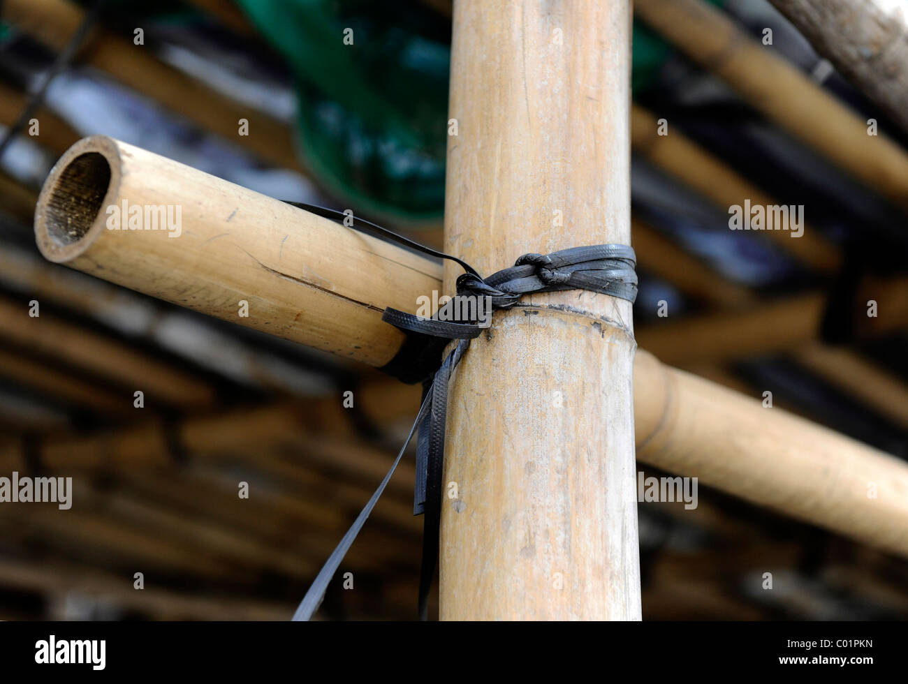 Detalle de andamios de bambú, Macao, China, Asia Fotografía de stock