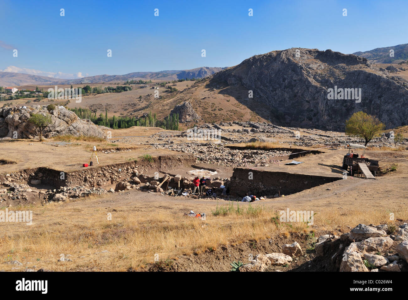 Büyük templo, el Instituto Arqueológico Alemán, excavaciones, Turquía Boguskoy 38621 101003 Foto de stock