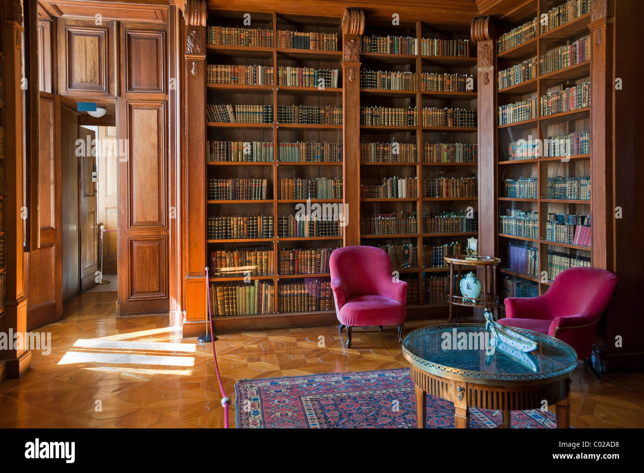 Helikon biblioteca, sala de lectura, Festetics Palace en Kesztehely, Hungría, Europa Foto de stock