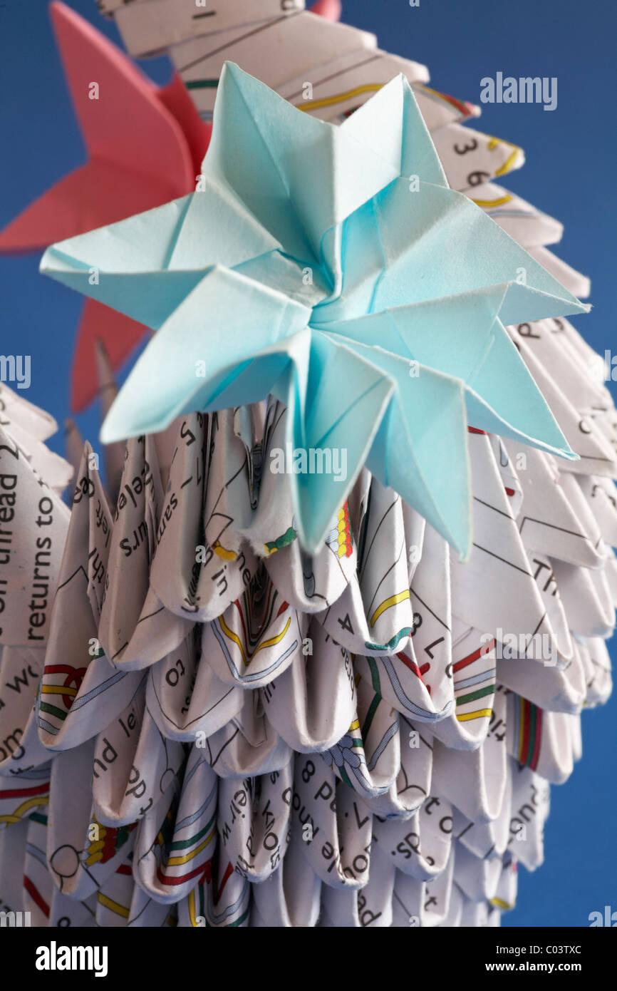Cerrar detalle de origami flores Foto de stock