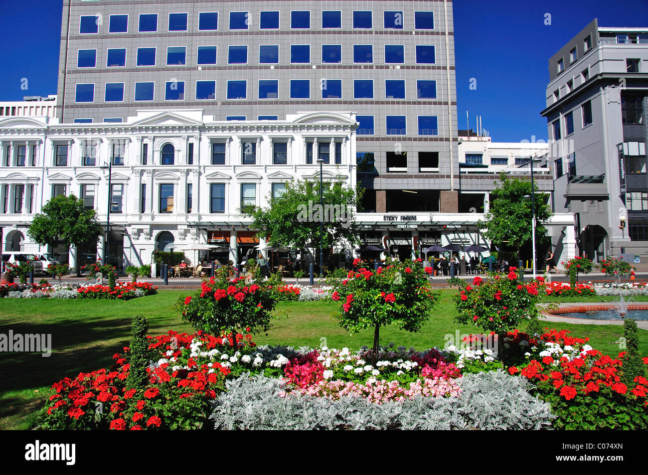 Oxford Terrace, Christchurch, Canterbury, Isla del Sur, Nueva Zelanda Foto de stock