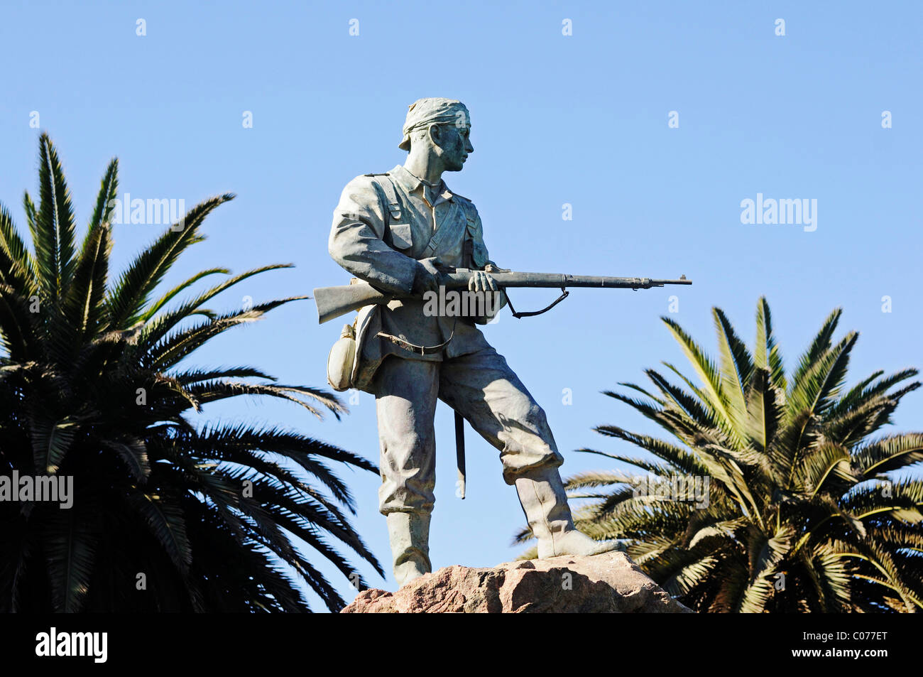 Monumento marino para conmemorar los soldados navales en la lucha contra los Herero y Nama, Swakopmund, región Erongo, Namibia Foto de stock