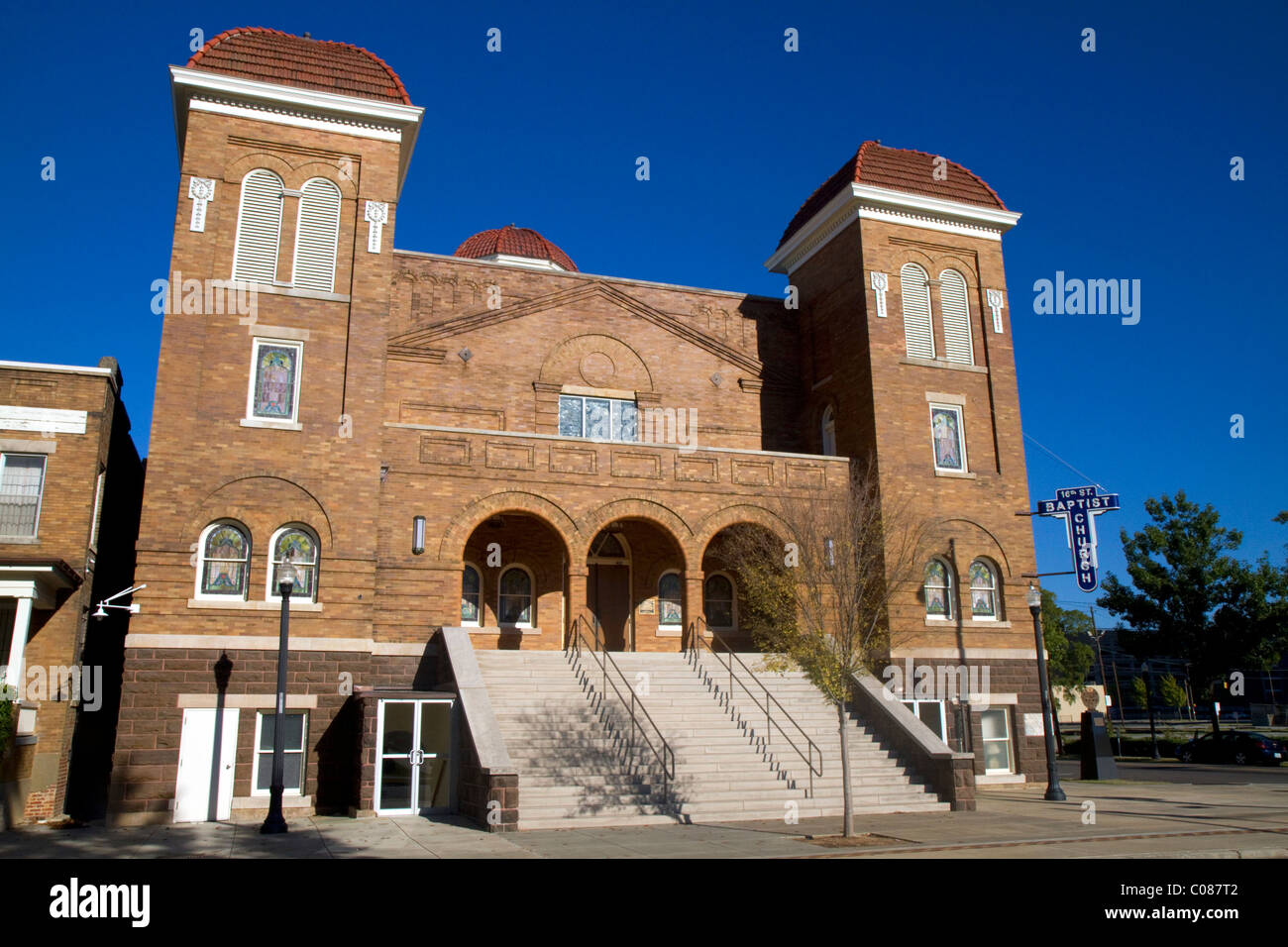 El 16th Street Baptist Church ubicada en Birmingham, Alabama, EUA. Foto de stock