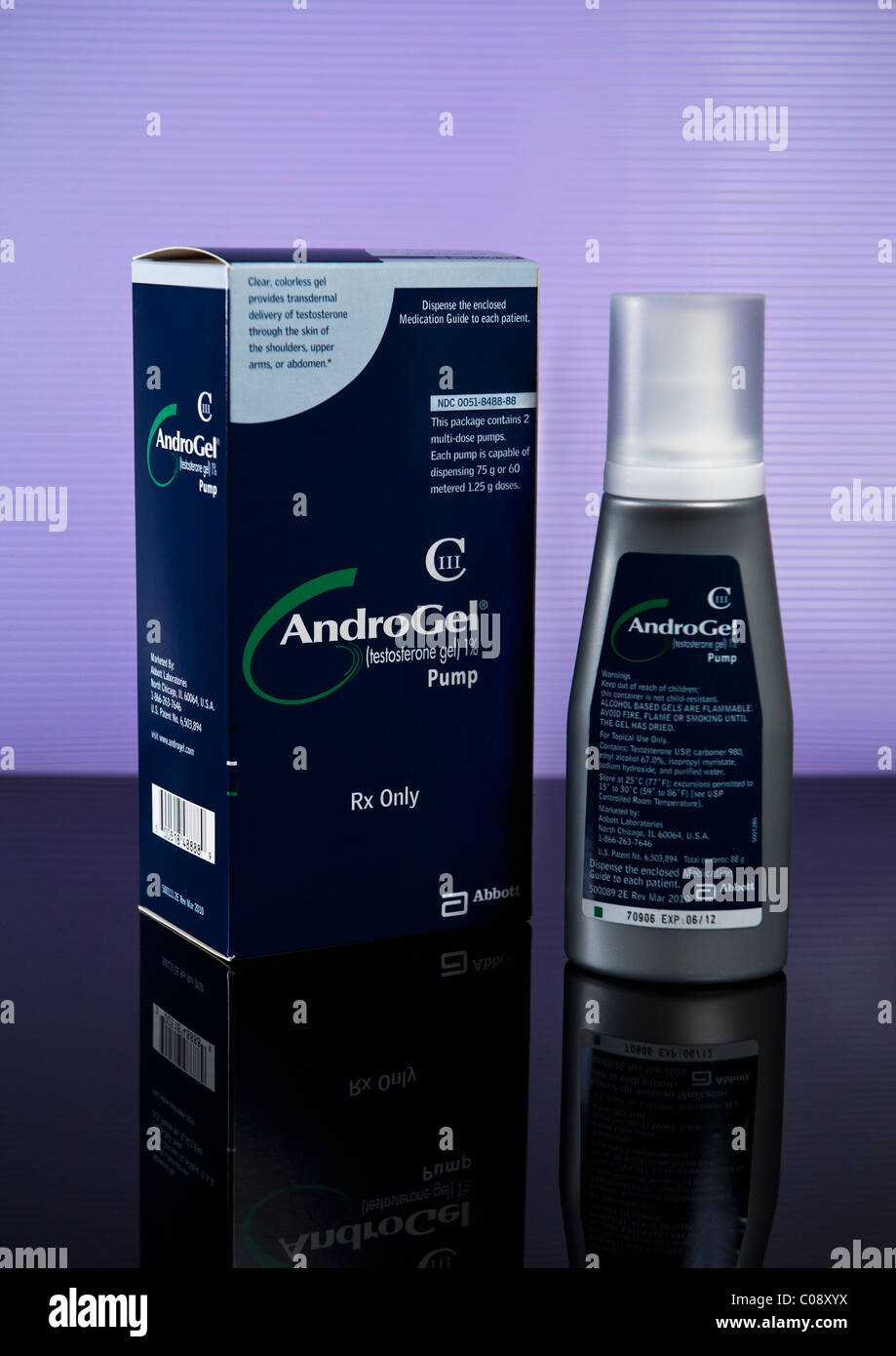 Andro, AndroGel Gel gel de testosterona, un medicamento utilizado para  elevar los niveles de testosterona en los hombres con una condición  conocida como "Baja T' Fotografía de stock - Alamy