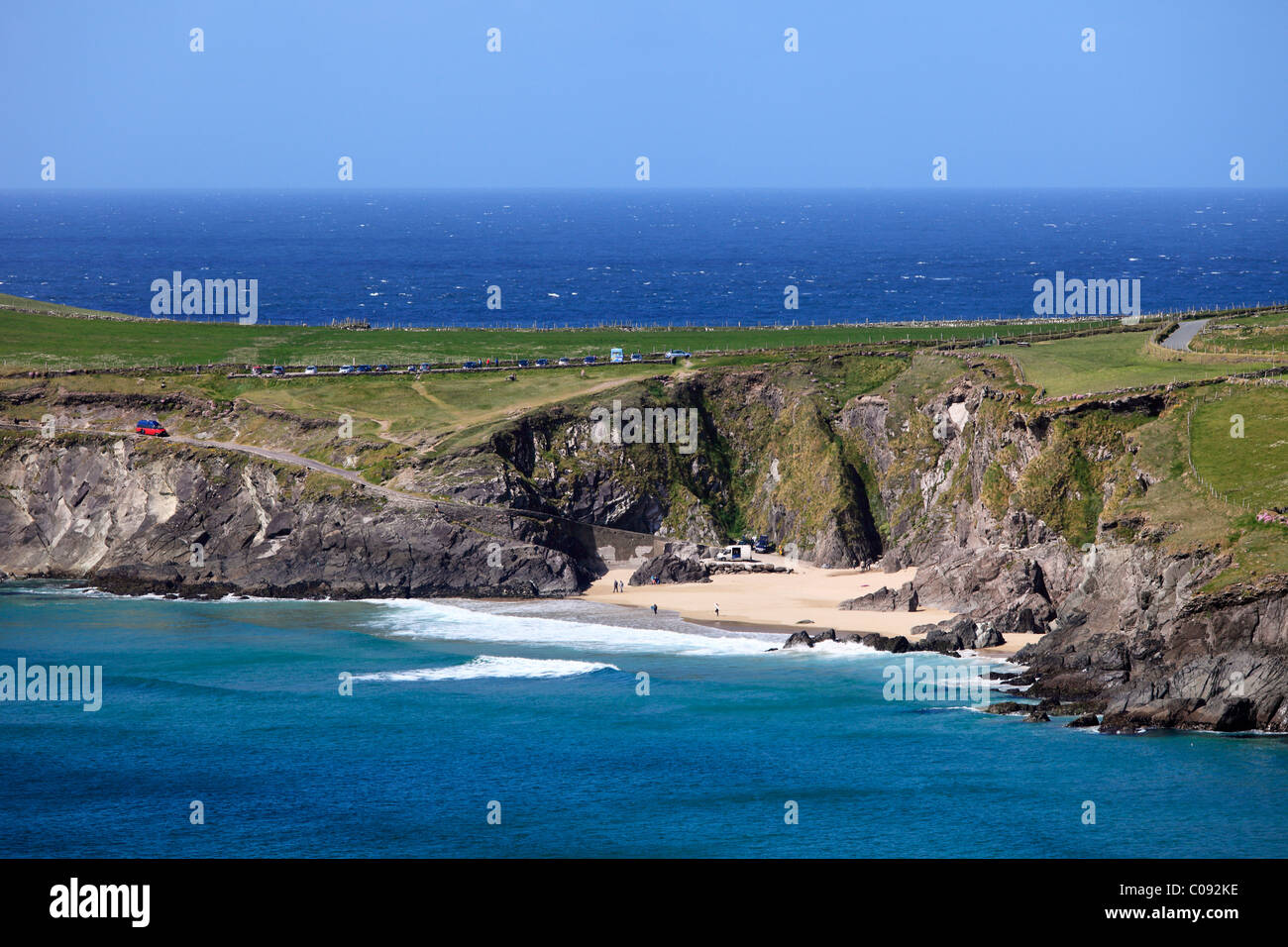 Dunmore Head, la península Dingle, Condado de Kerry, Irlanda, Islas Británicas, Europa Foto de stock