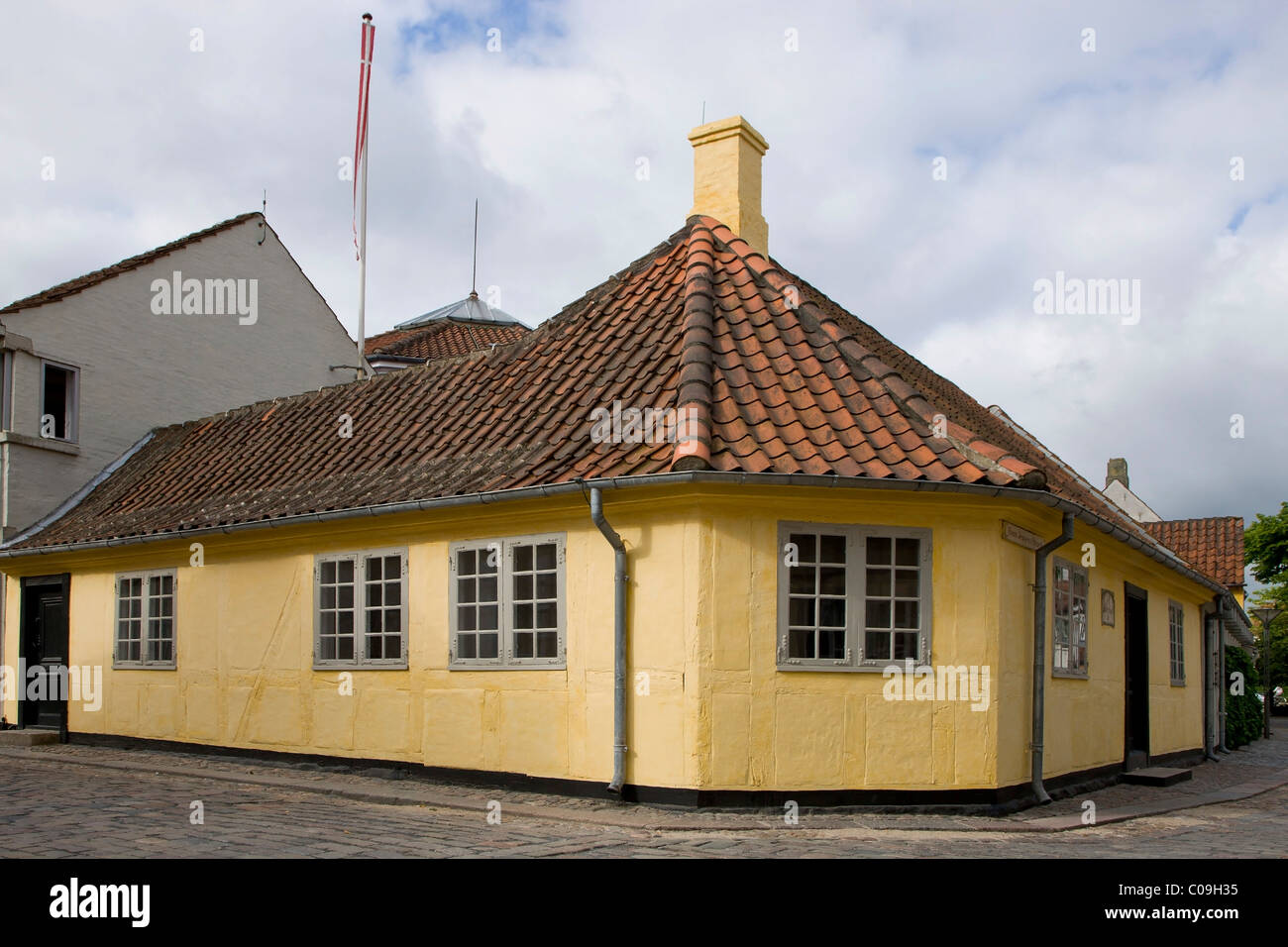Hans Christian Andersen casa infancia en Odense, Dinamarca, Europa Foto de stock
