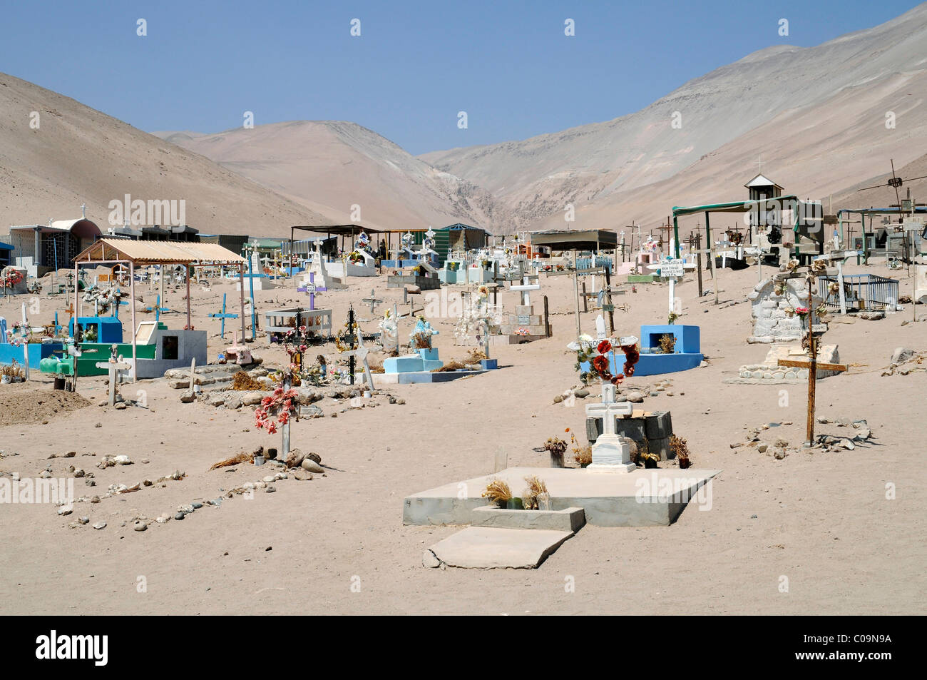 Cementerio, San Jerónimo, la Iglesia, pueblo Poconchile, Desierto de