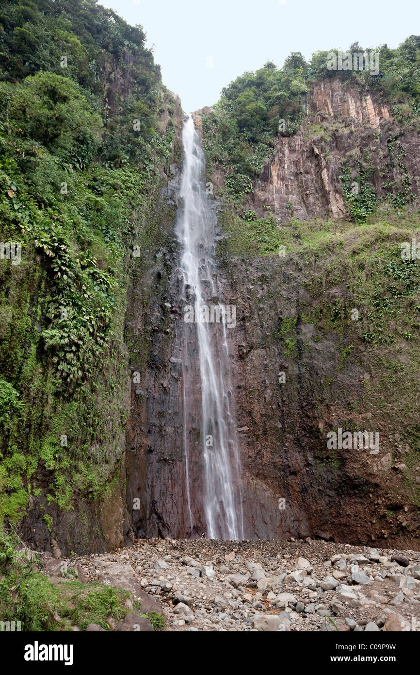 Segunda cascada de los conductos du Carbet, Basse-Terre, Guadalupe, Antillas Francesas, Antillas, Caribe Foto de stock