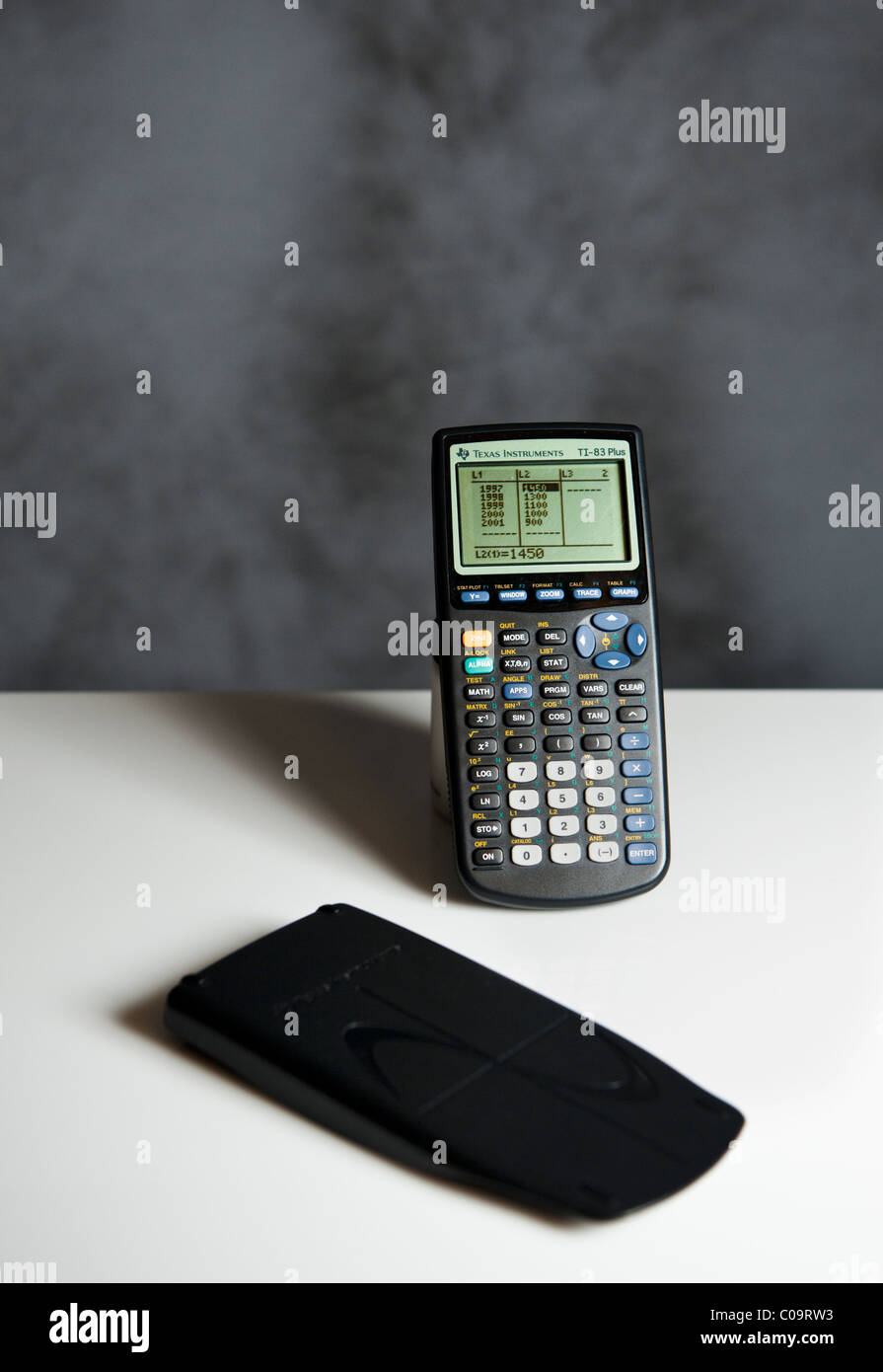 Detalle de una Texas Instruments calculadora gráfica con espacio para copiar  Fotografía de stock - Alamy