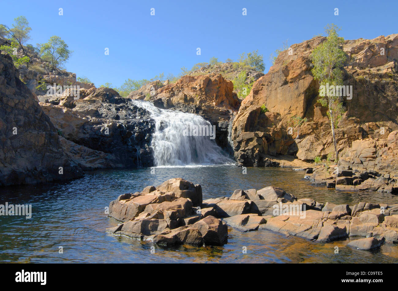 Edith Falls en el Parque Nacional de Nitmiluk, Katherine Gorge National Park, Australia Foto de stock