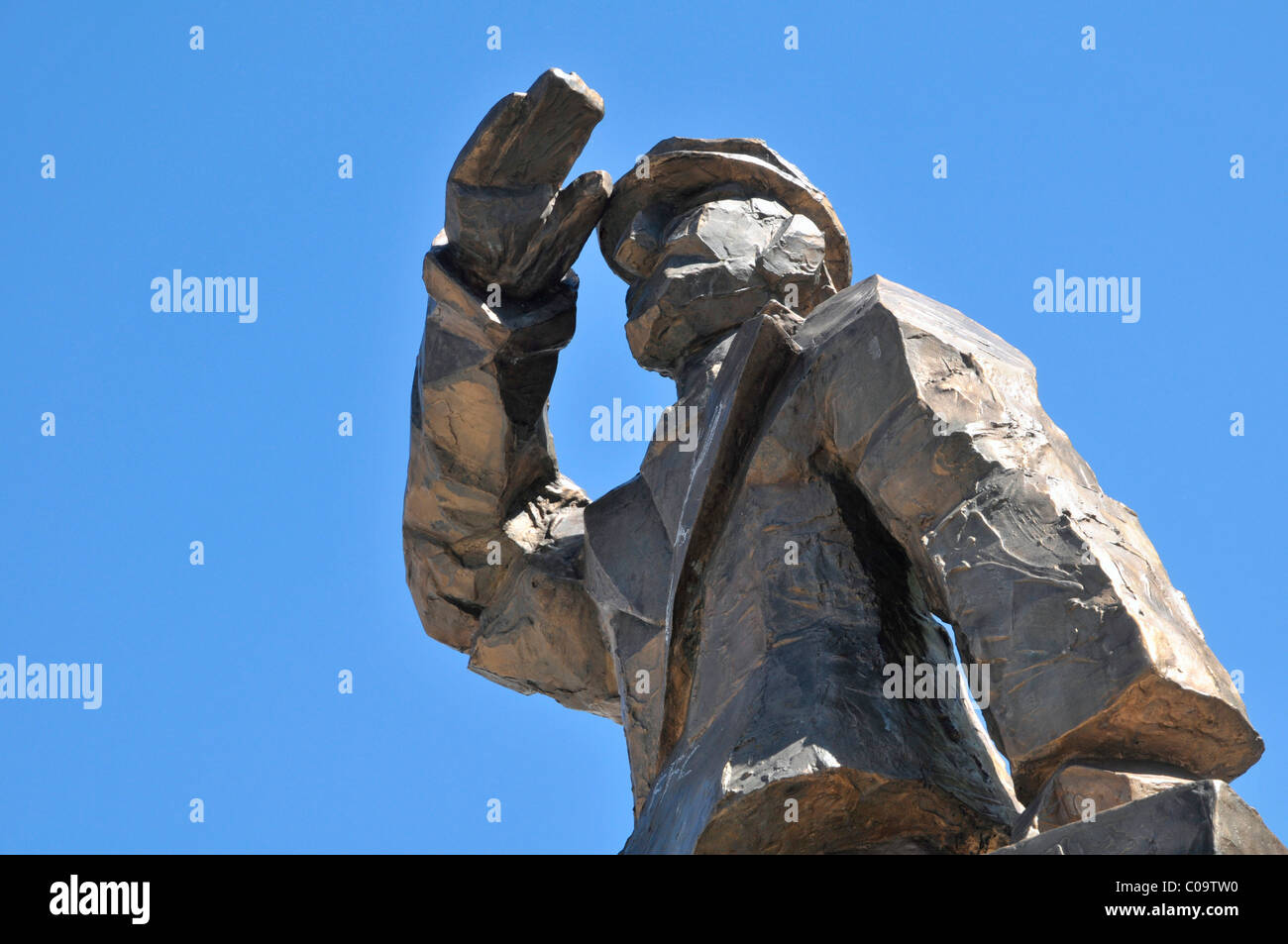 Monumento a Hans Albers, Hans-Albers-Platz, Hamburgo, Alemania, Europa Foto de stock