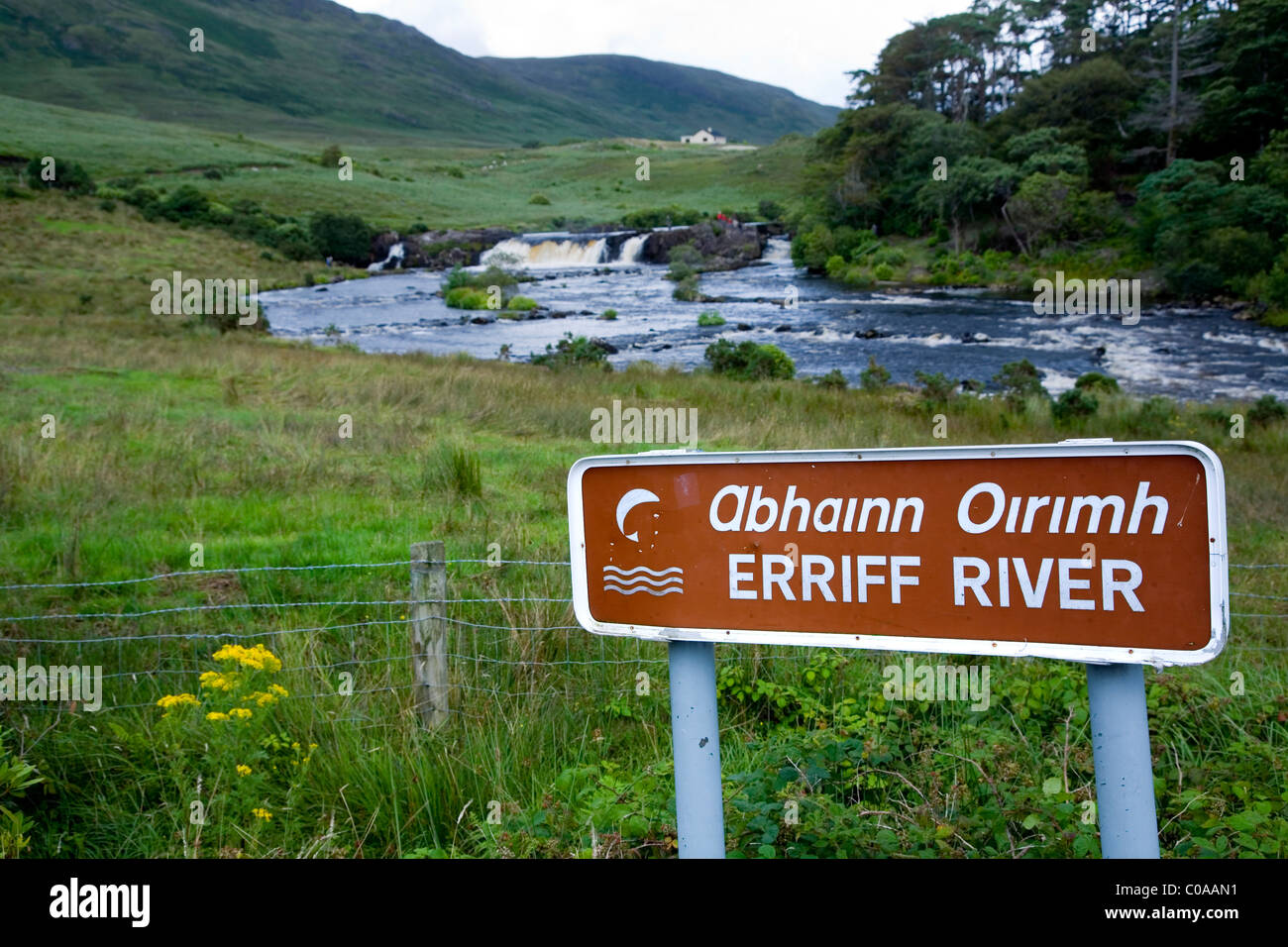 Río Erriff. El condado de Mayo. República de Irlanda Foto de stock