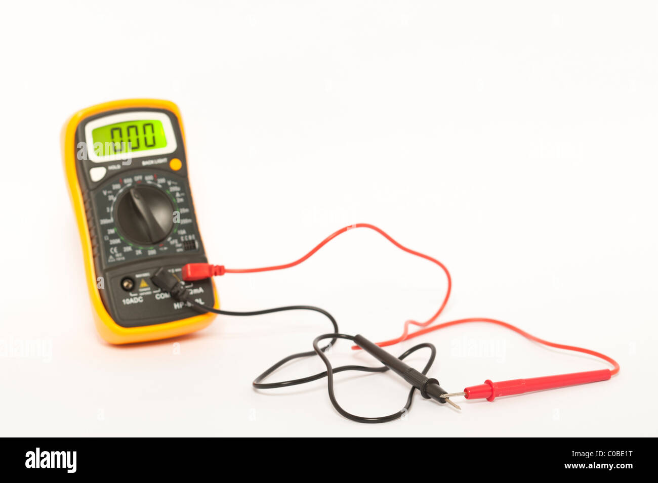 Multímetro de banco portátil, probador de voltímetro eléctrico con pantalla  digital, herramienta de amperímetro para medición, probador de circuito de