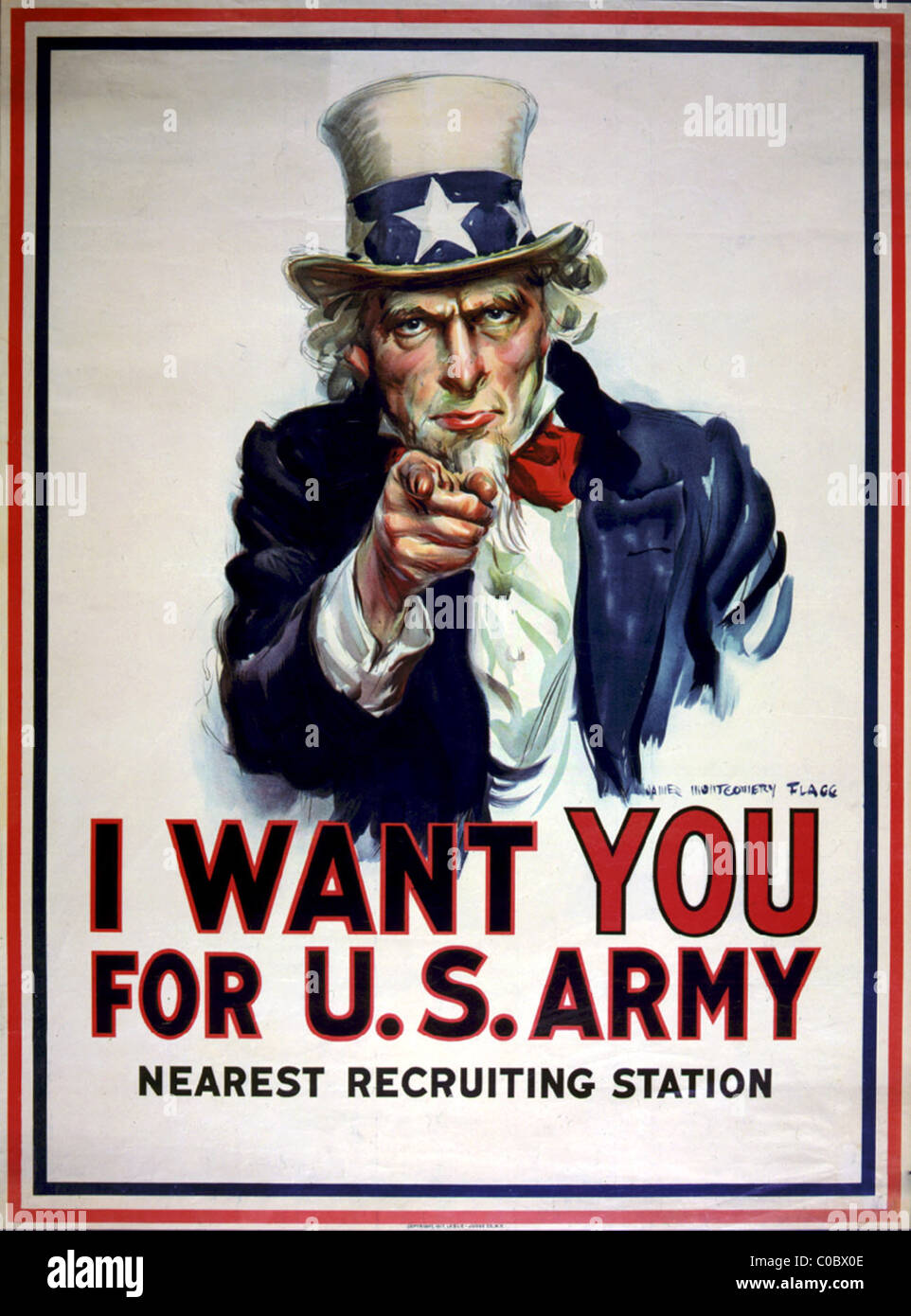 El Tío Sam póster de reclutamiento para el ejército de los EE.UU. Foto de stock
