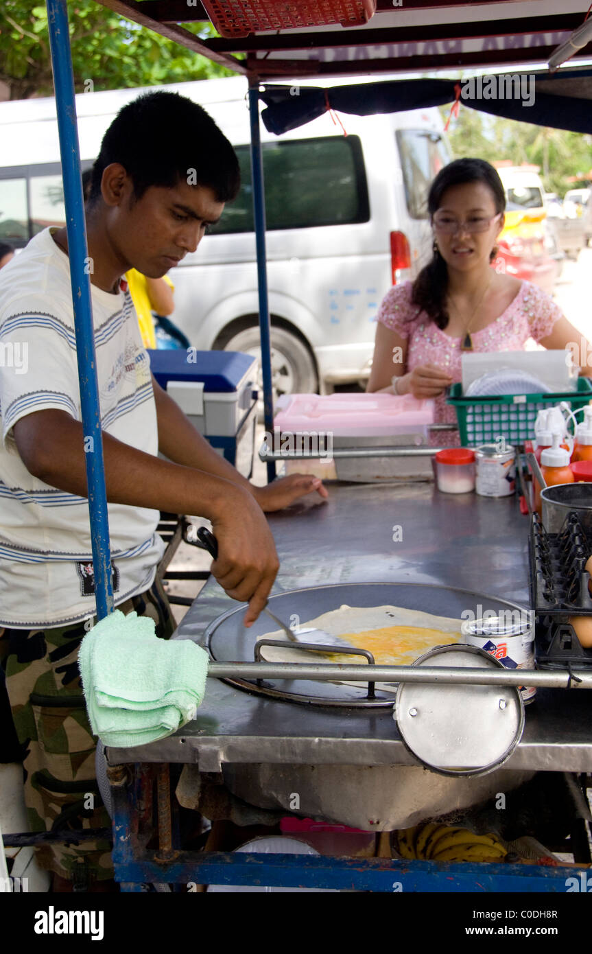 Tailandia Ko Samui Koh Samui (aka). Calle típica 'pancake' Foto de stock