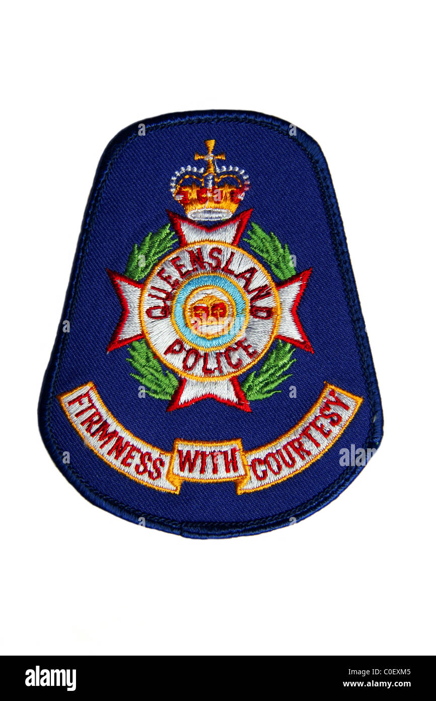 Parche de la policía de Queensland Australia Foto de stock