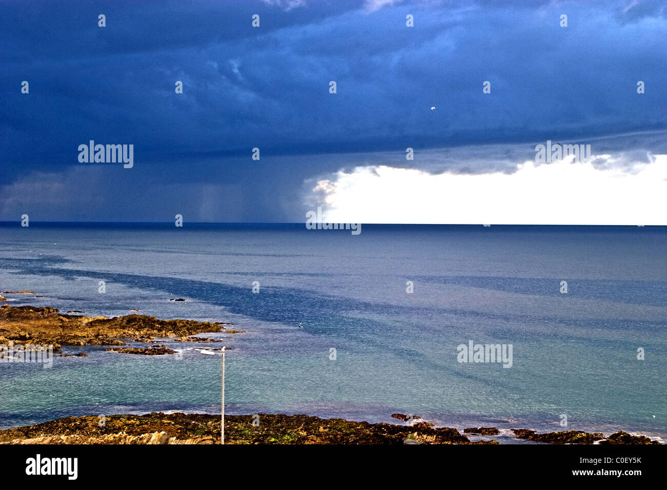 Pendiente de tormenta en el Moray Firth, Escocia Foto de stock