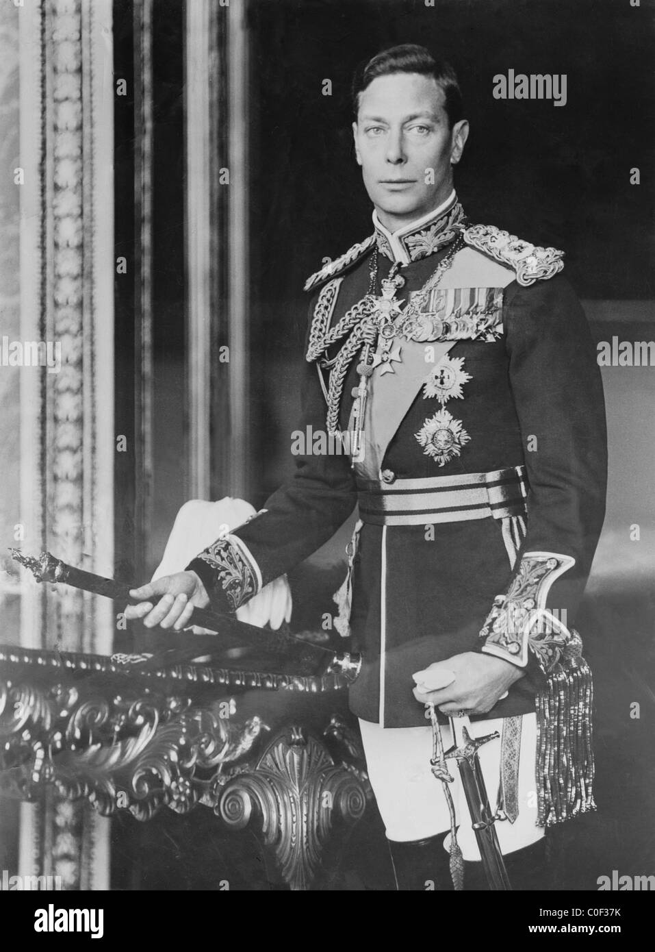 El rey Jorge VI tomadas entre 1940 y 1946 Foto de stock