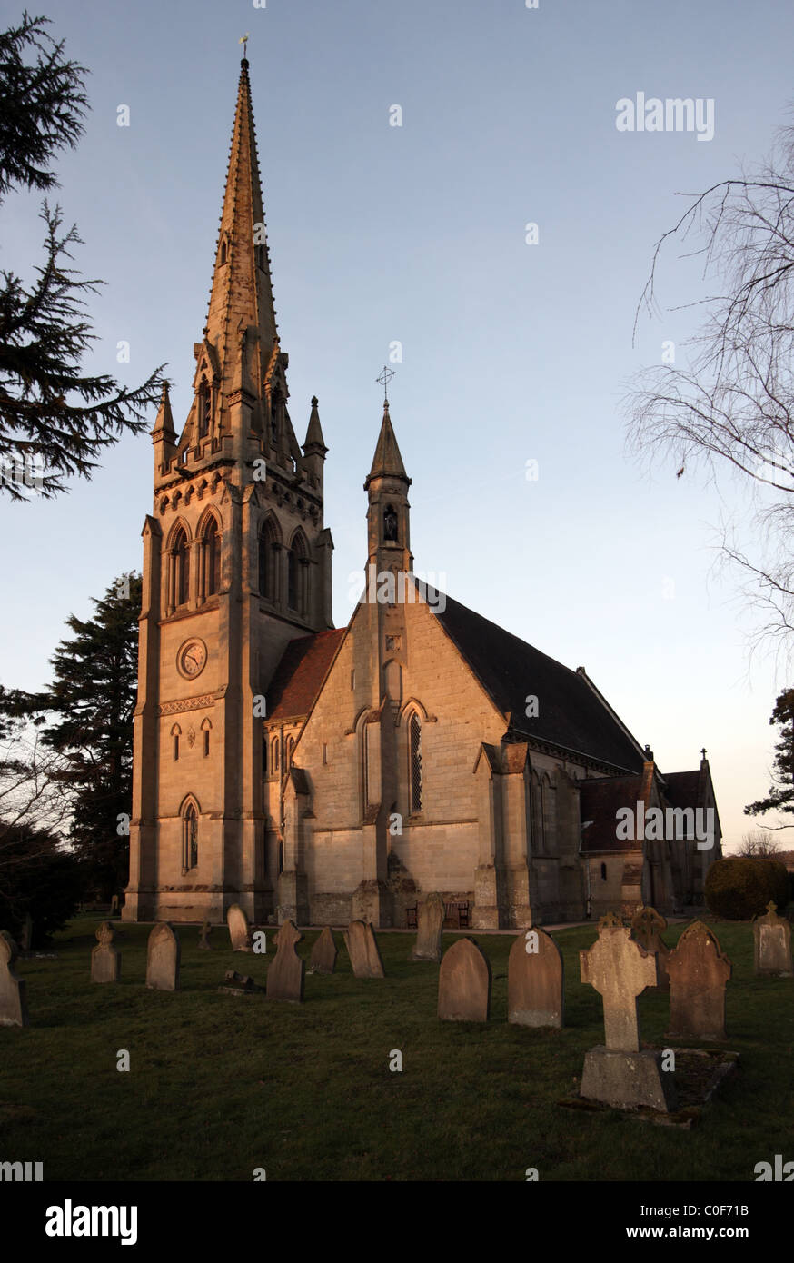 Iglesia parroquial de la Santa Trinidad, Leaton, Shropshire Foto de stock