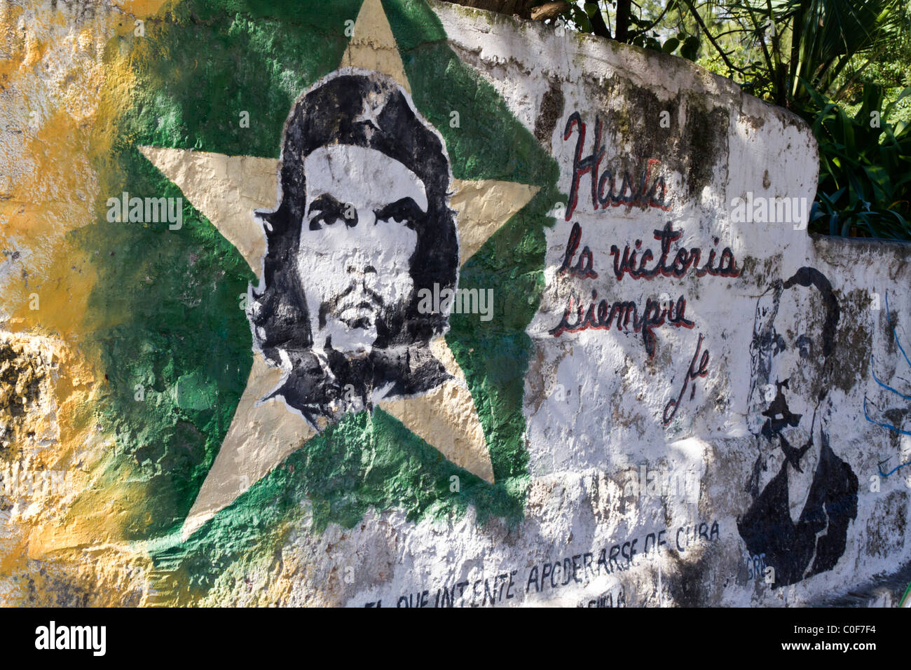 Che Guevara, la pintura de la pared, Varadero Cuba Foto de stock