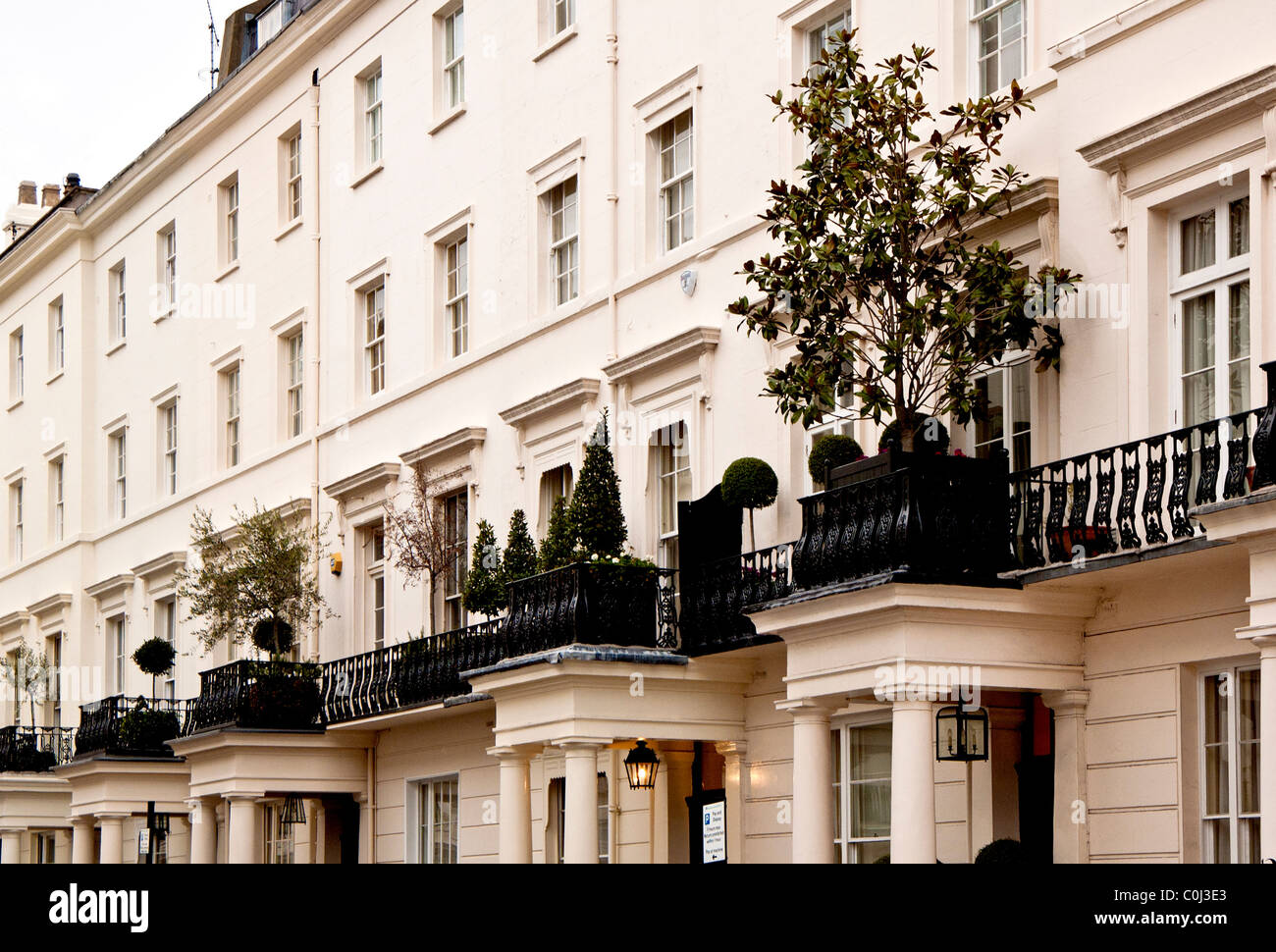 Casas en Belgravia, Londres Fotografía de stock Alamy
