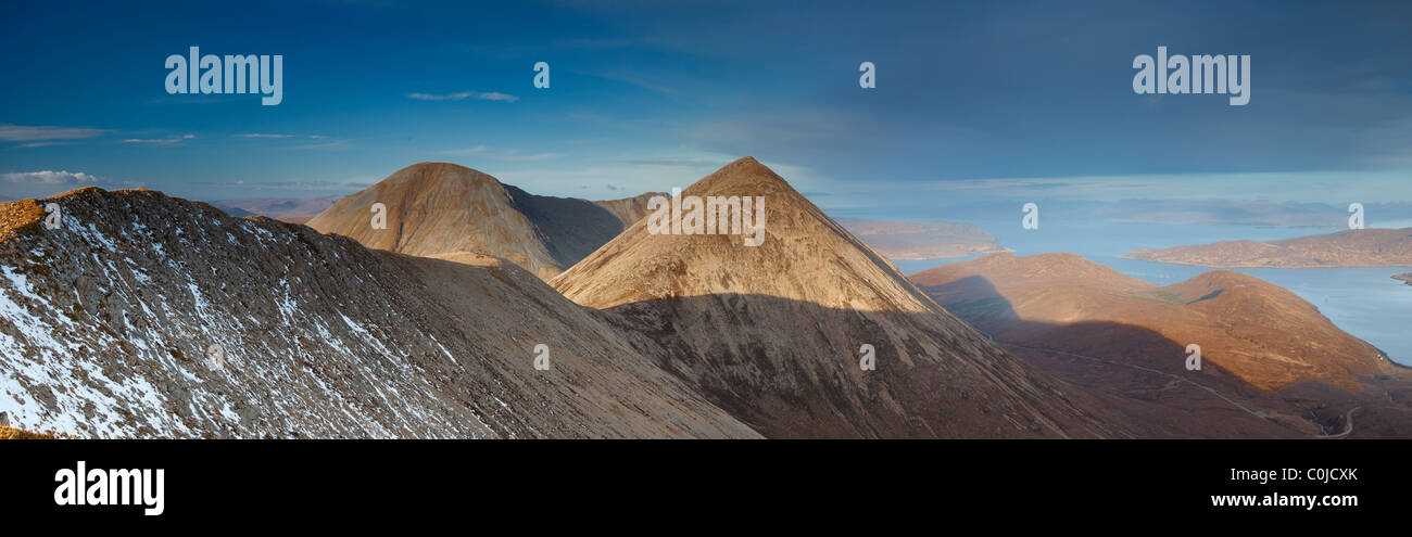 Panorama de montaña Glamaig, Isla de Skye Foto de stock