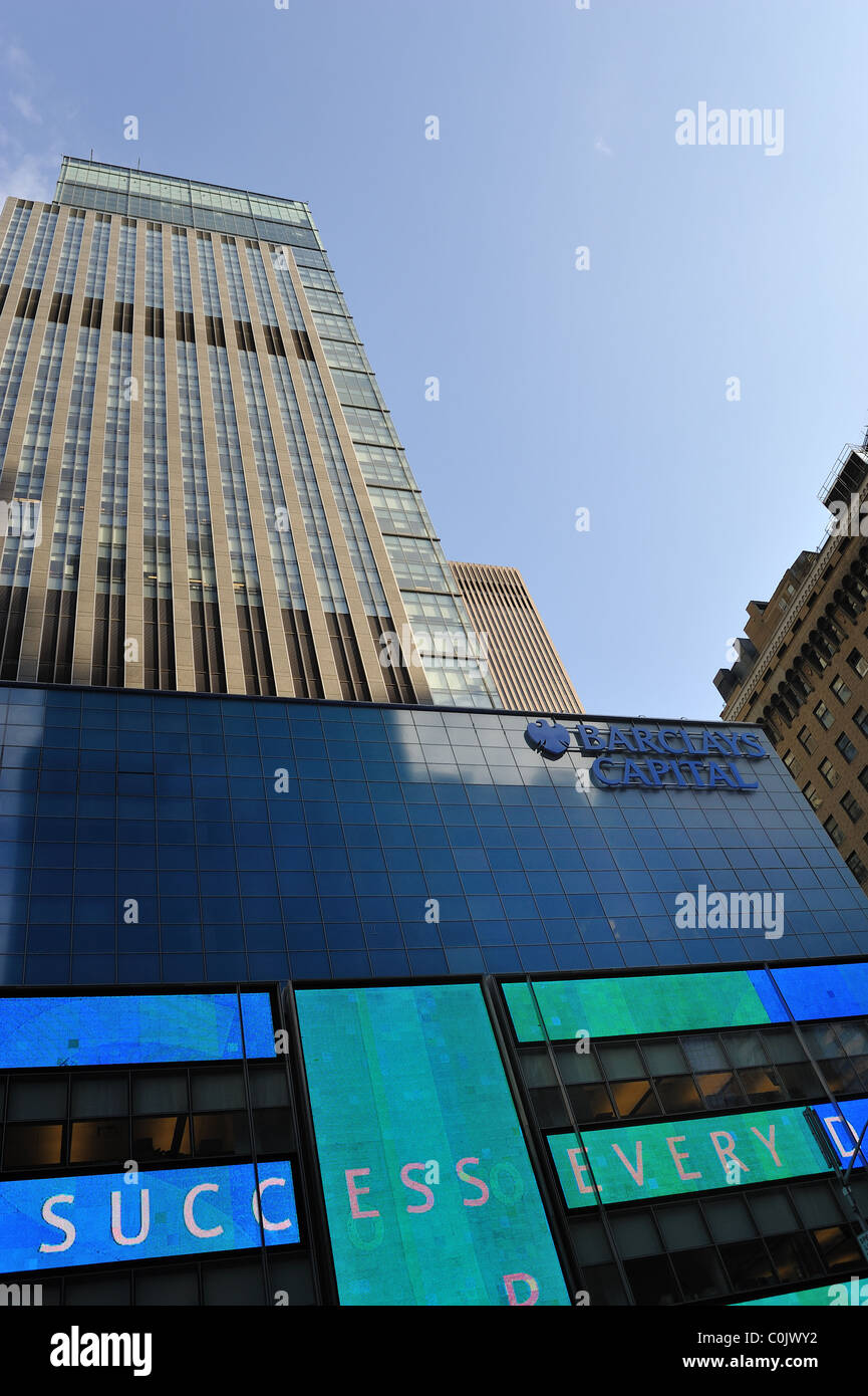 El ex edificio de Lehman Brothers en Nueva York en la 7ª Avenida ahora Barclay's Capital, oficina de Nueva York Foto de stock